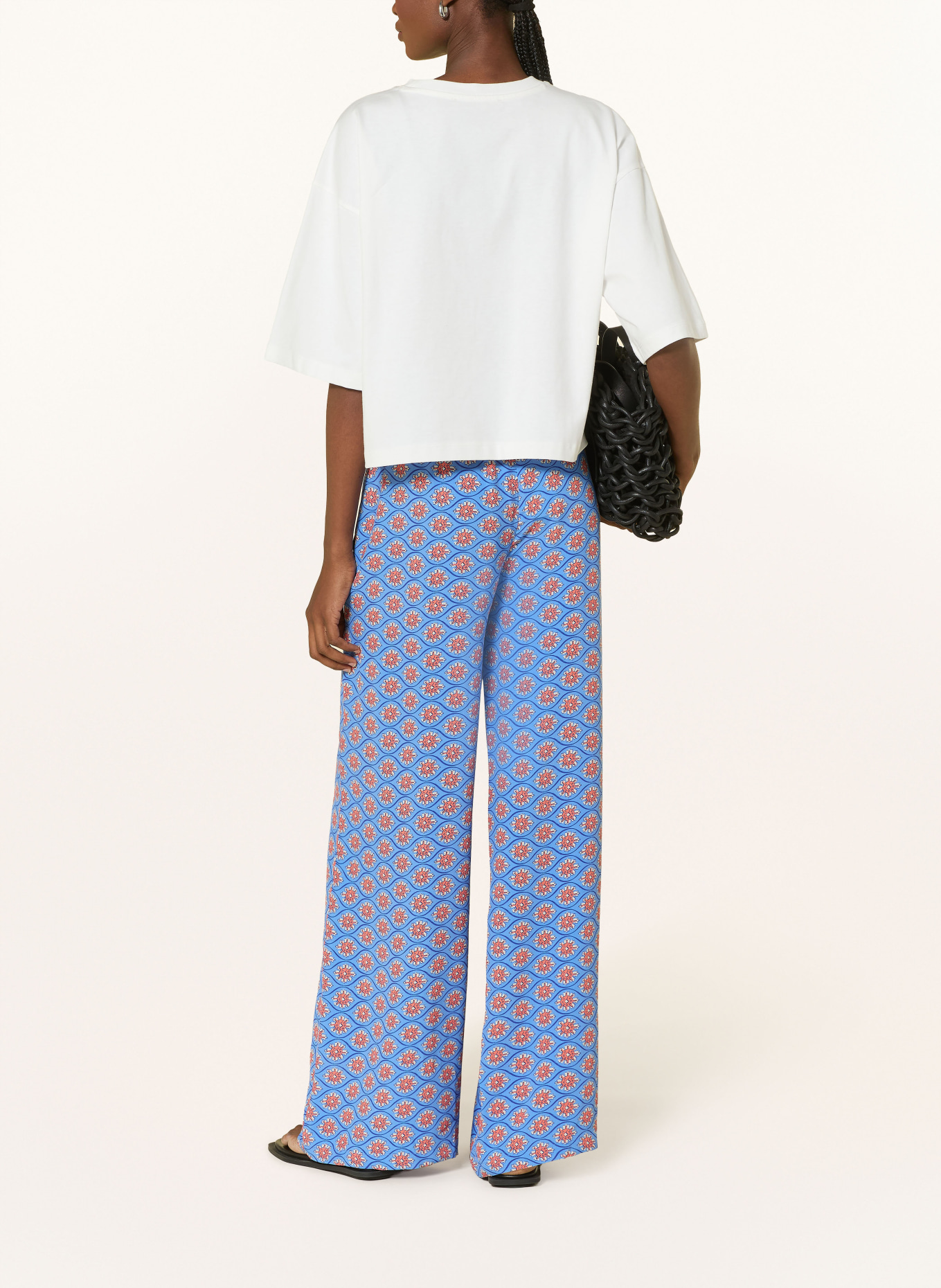 Smith & Soul Marlenehose: BLAU / DUNKELORANGE