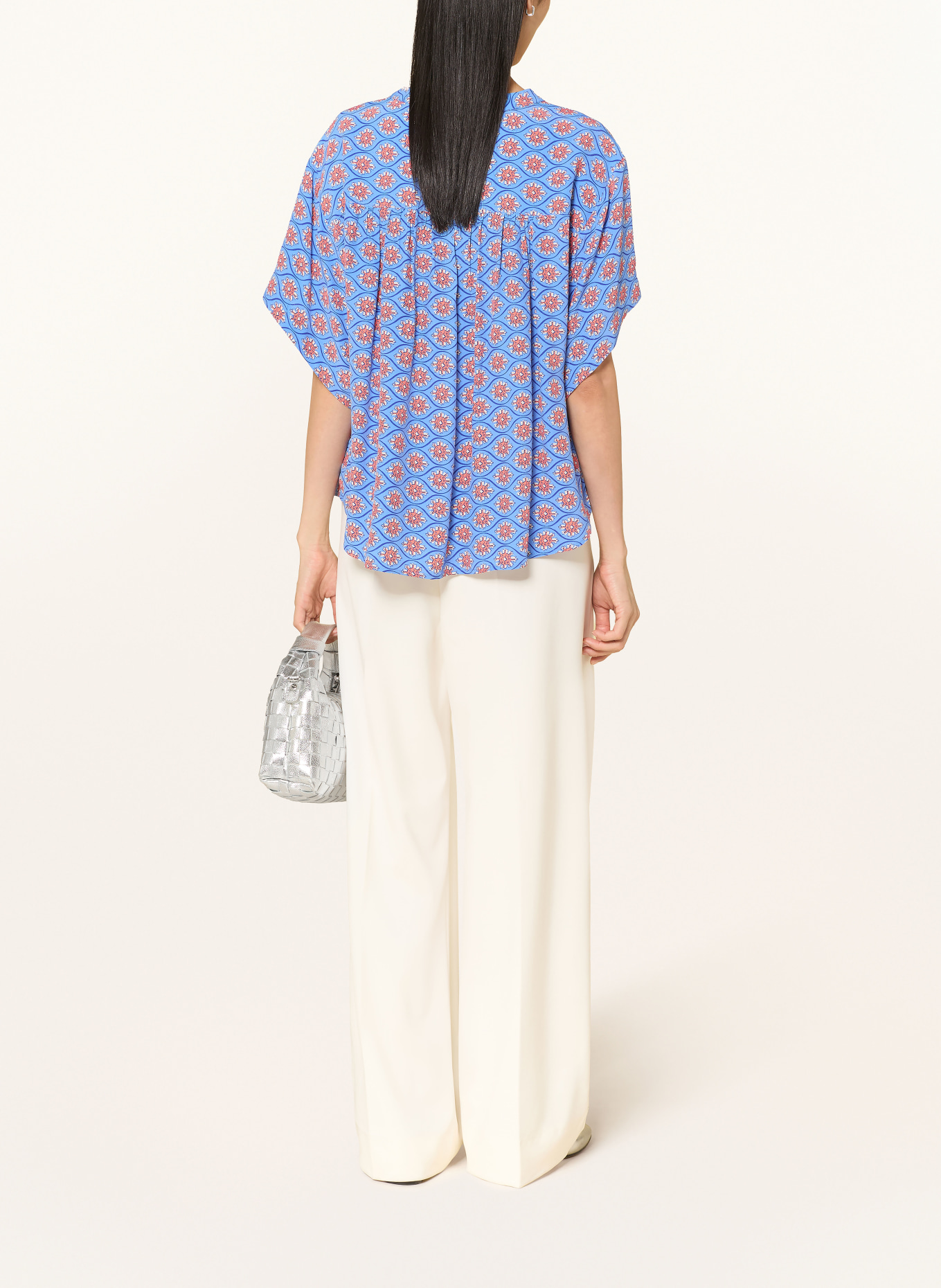 Smith & Soul Blouse: BLUE / DARK ORANGE