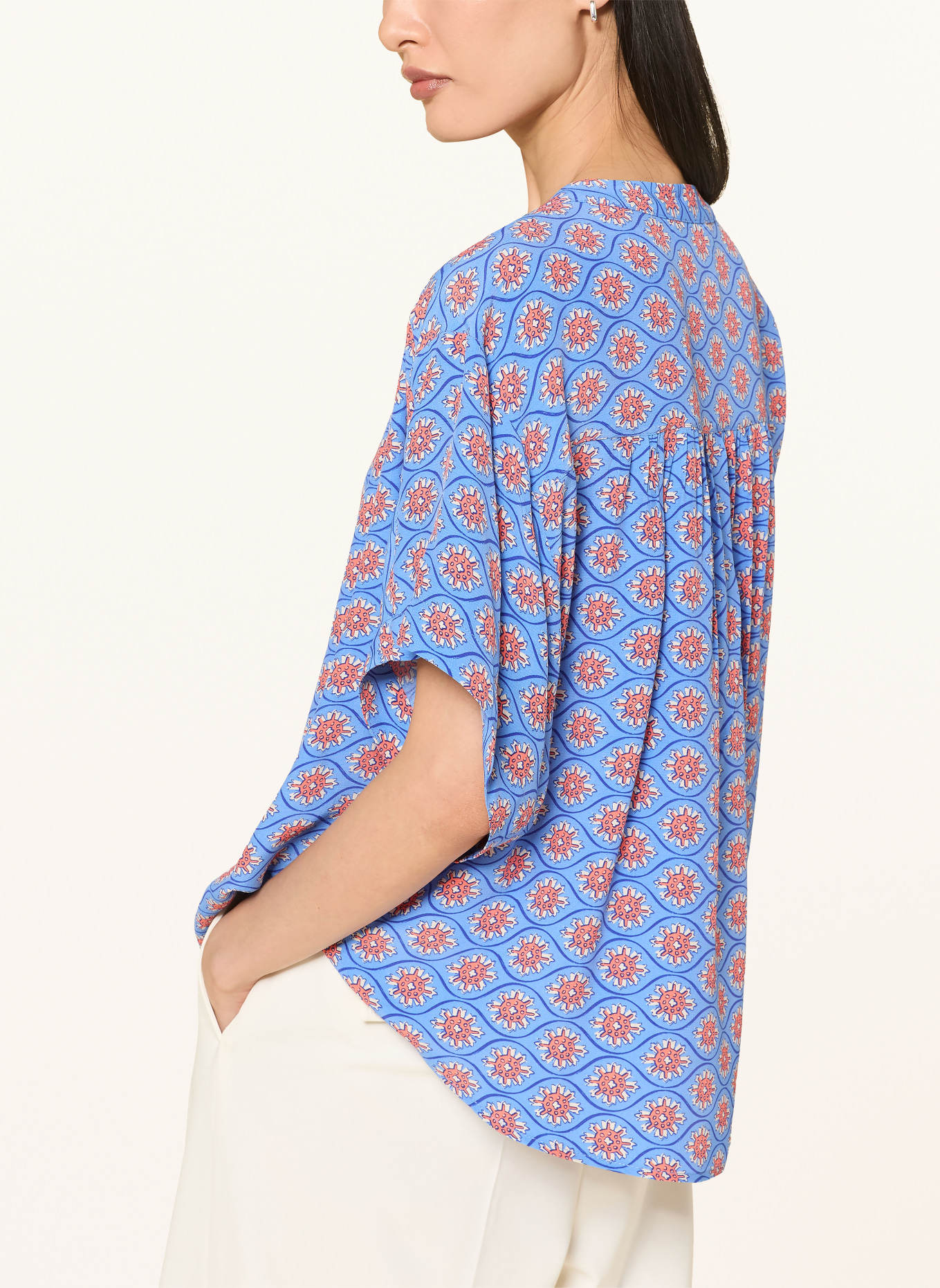 Smith & Soul Blouse: BLUE / DARK ORANGE