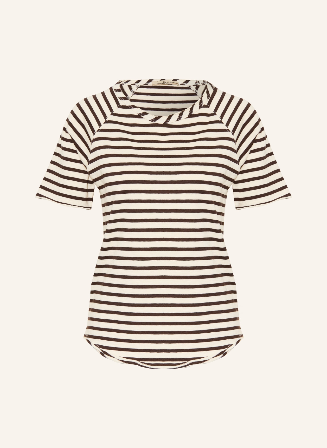 Smith & Soul T-shirt: BEIGE / BLACK
