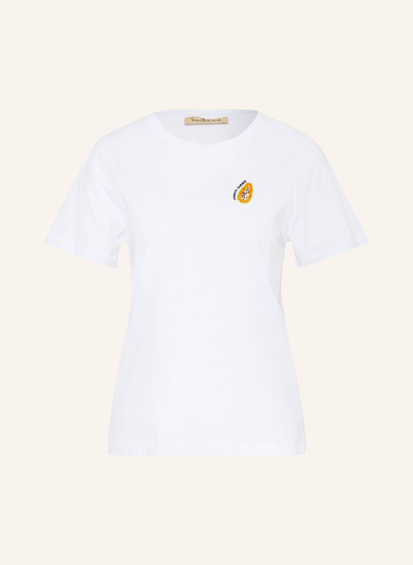 Smith & Soul T-shirt: WHITE / ORANGE / BLUE