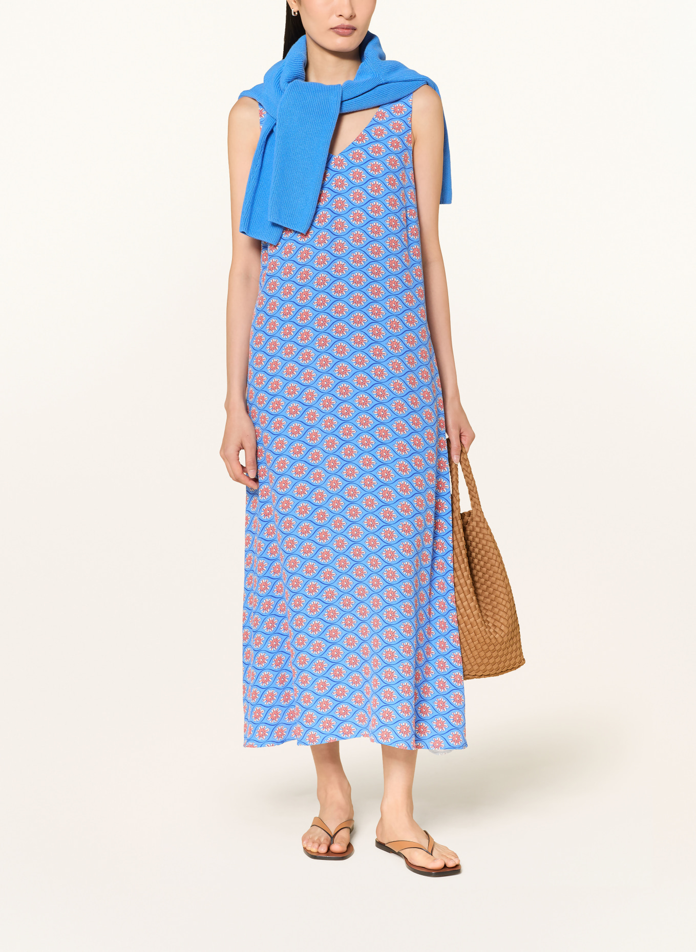 Smith & Soul Jurk: BLAUW / DONKERORANJE