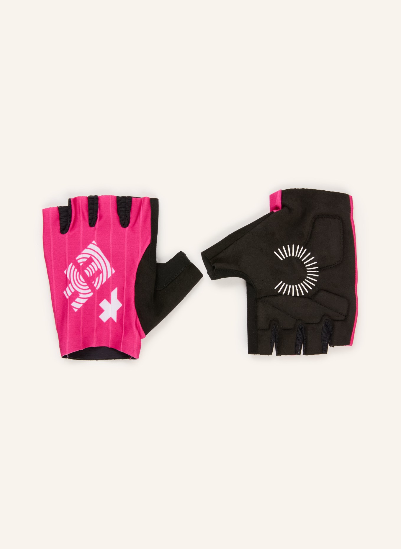 ASSOS Fahrradhandschuhe EQUIPE EF2026: NEONROSA / WEISS