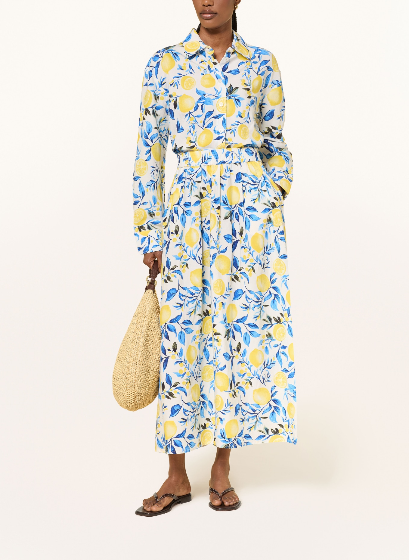 lilienfels Rock mit Leinen: WEISS / GELB / BLAU