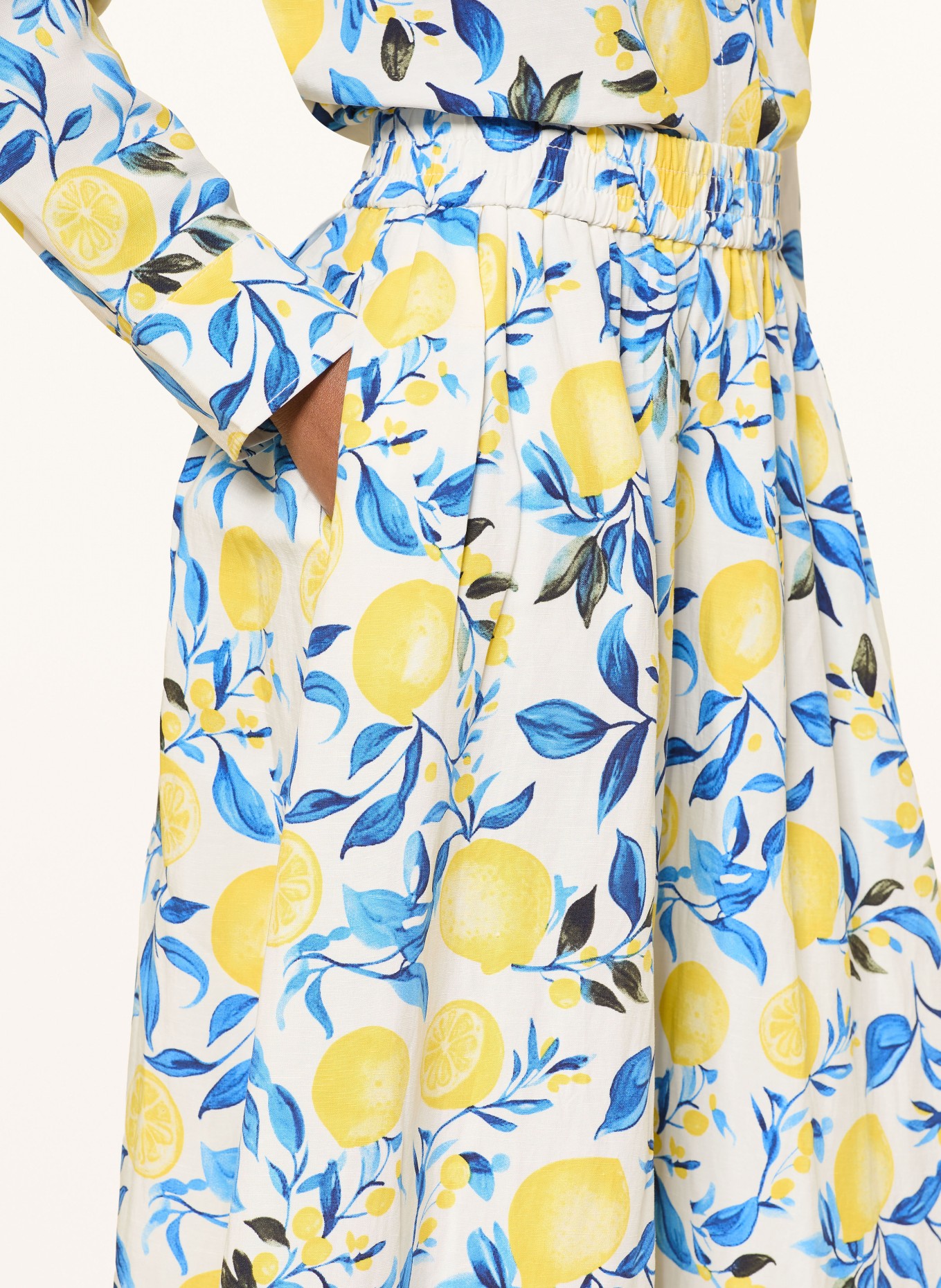 lilienfels Rock mit Leinen: WEISS / GELB / BLAU