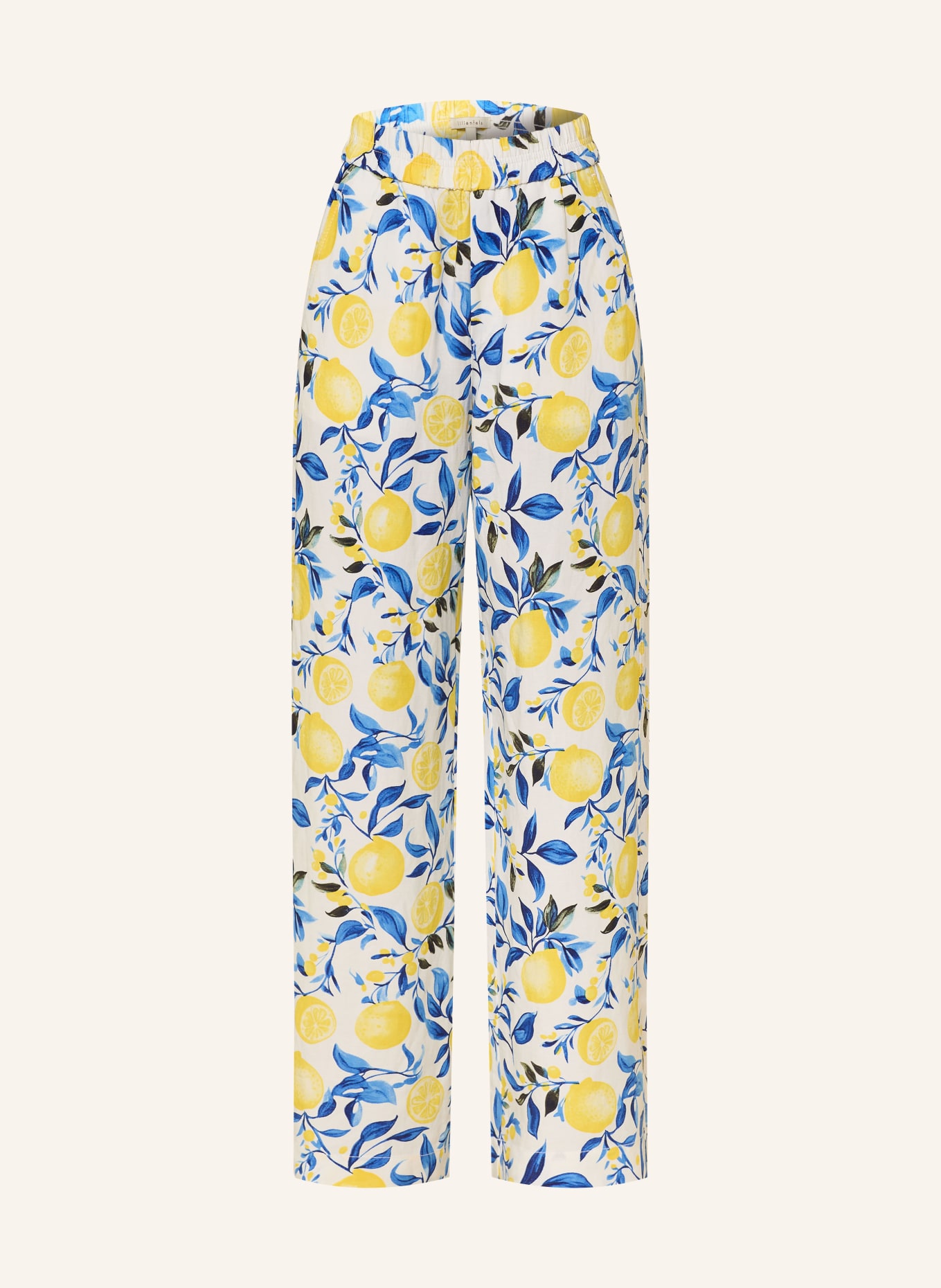 lilienfels Marlenehose mit Leinen: WEISS / GELB / BLAU