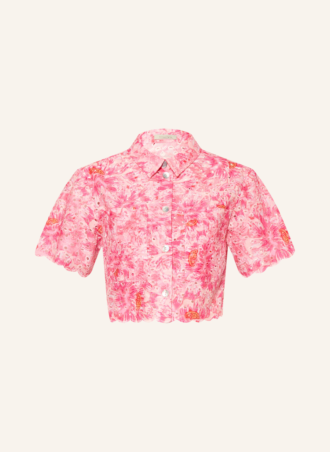 lilienfels Košile z děrované krajky: RŮŽOVÁ / RŮŽOVÁ