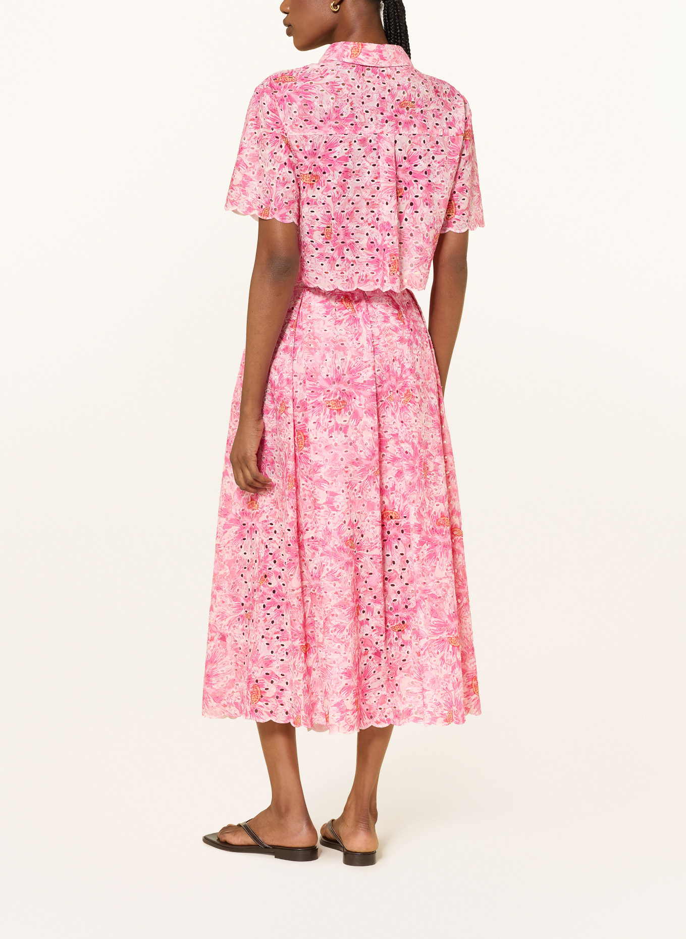 lilienfels Košile z děrované krajky: RŮŽOVÁ / RŮŽOVÁ