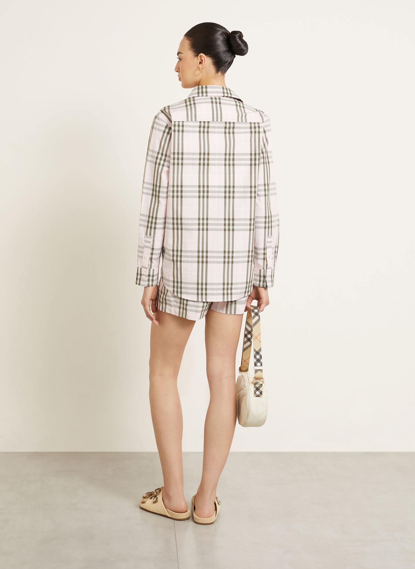 BURBERRY Hemdbluse EMMA: HELLROSA / BEIGE / OLIV