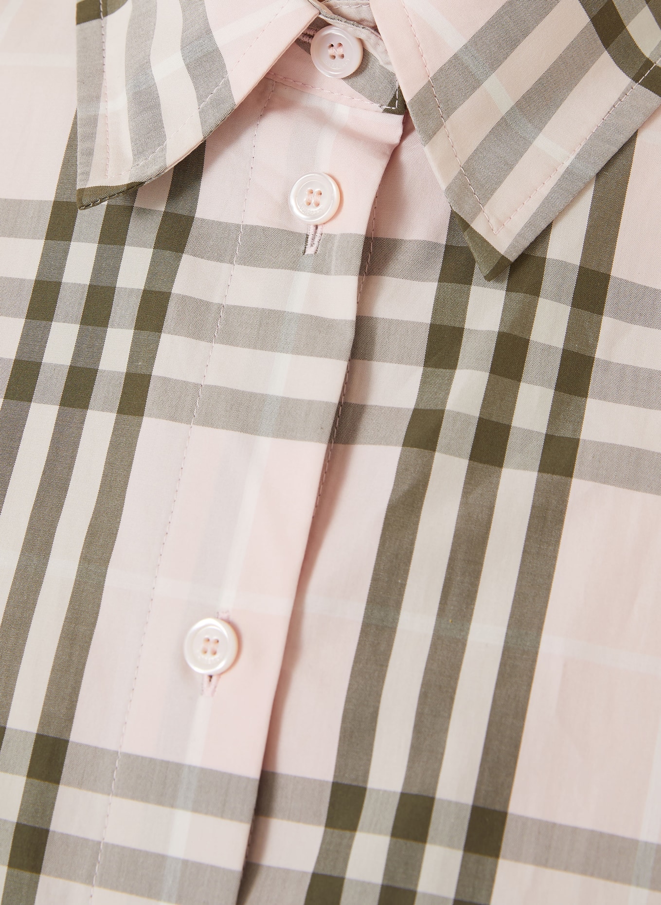 BURBERRY Hemdbluse EMMA: HELLROSA / BEIGE / OLIV