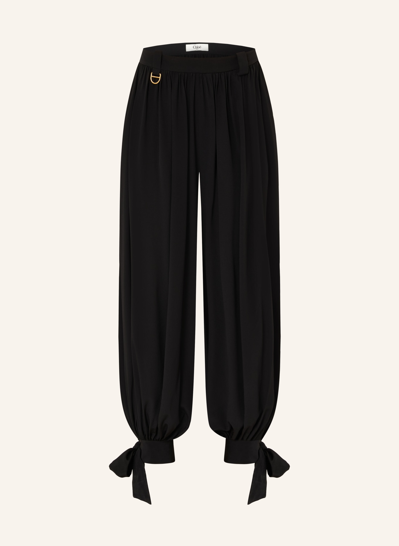 Chloé 7/8-Hose aus Seide: SCHWARZ