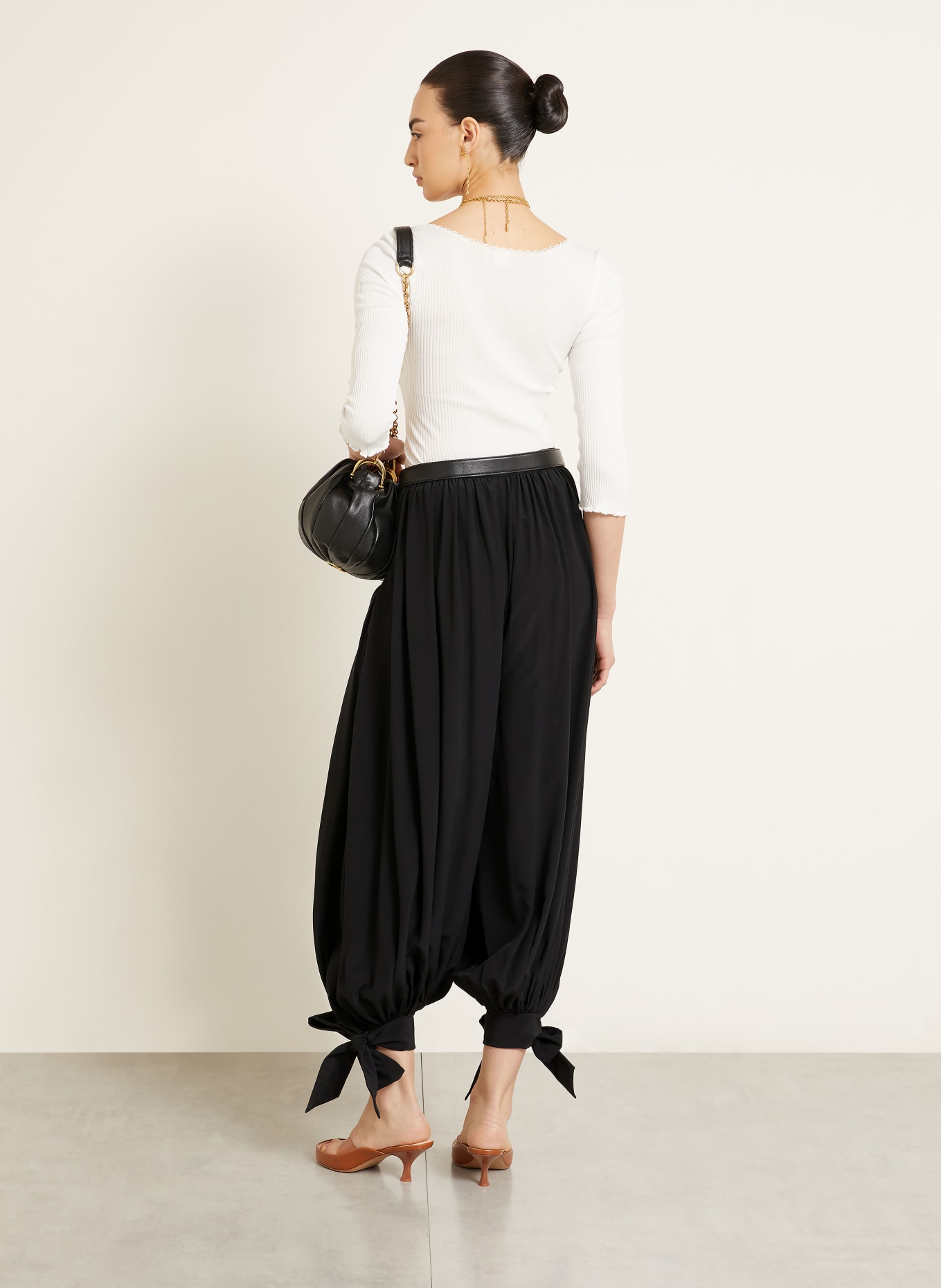 Chloé 7/8-Hose aus Seide: SCHWARZ