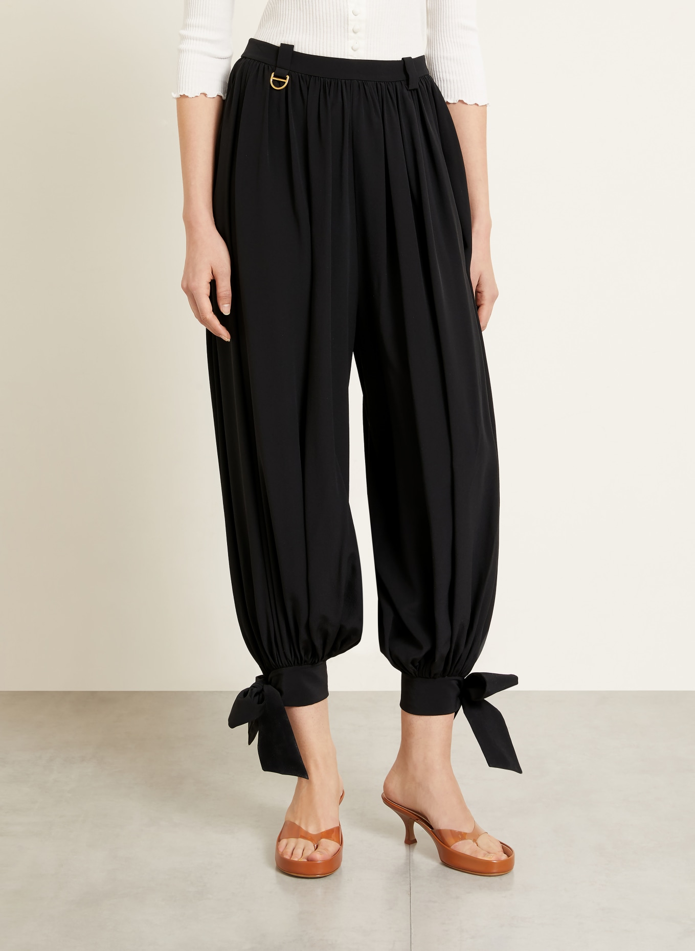 Chloé 7/8-Hose aus Seide: SCHWARZ