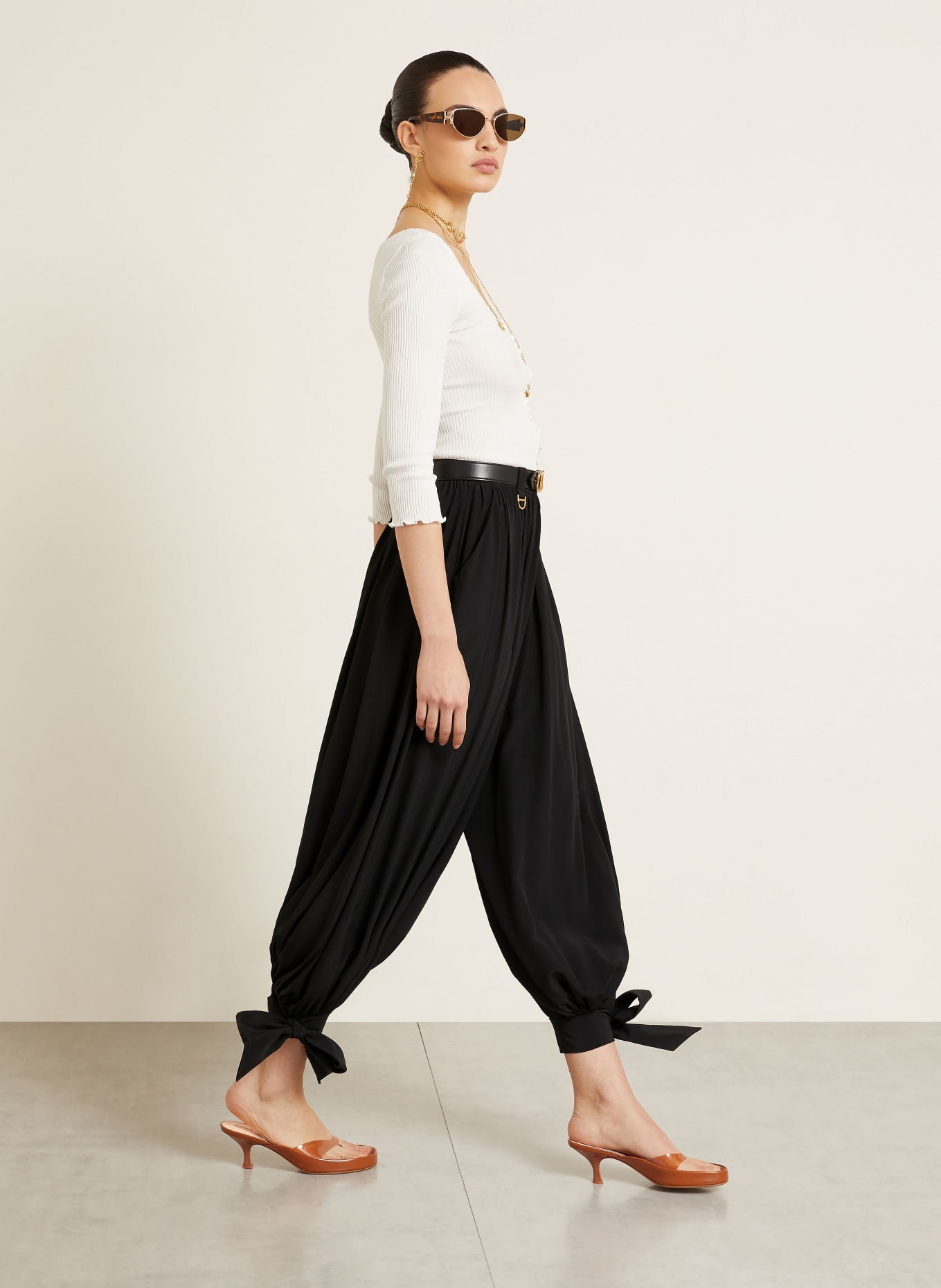 Chloé 7/8-Hose aus Seide: SCHWARZ