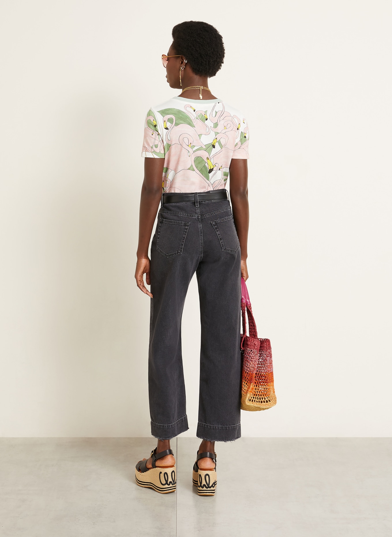 Chloé T-Shirt: CREME / ROSÉ / HELLGRÜN