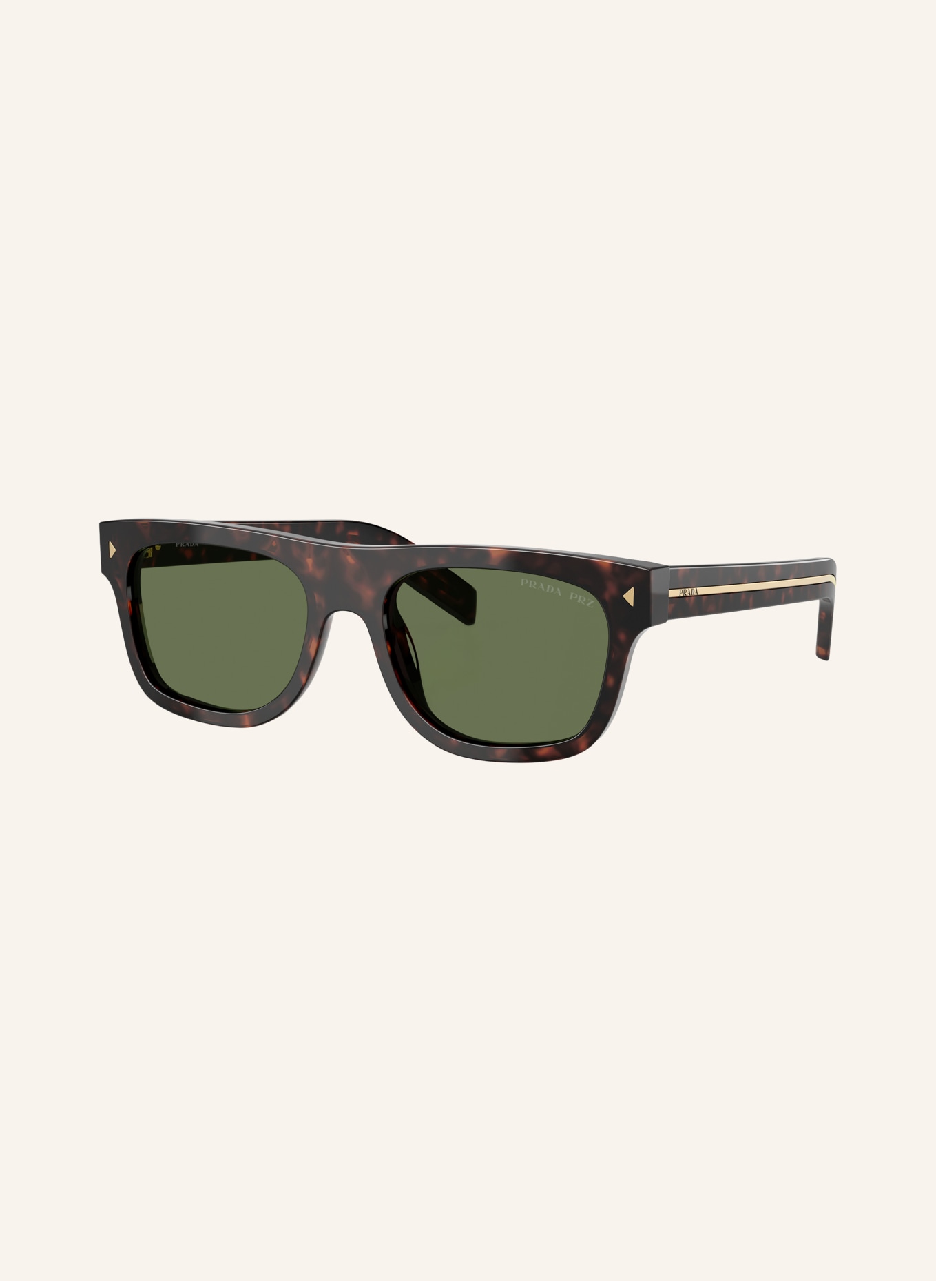 PRADA Sonnenbrille PR B12SF: HAVANA/ GRÜN POLARISIERT