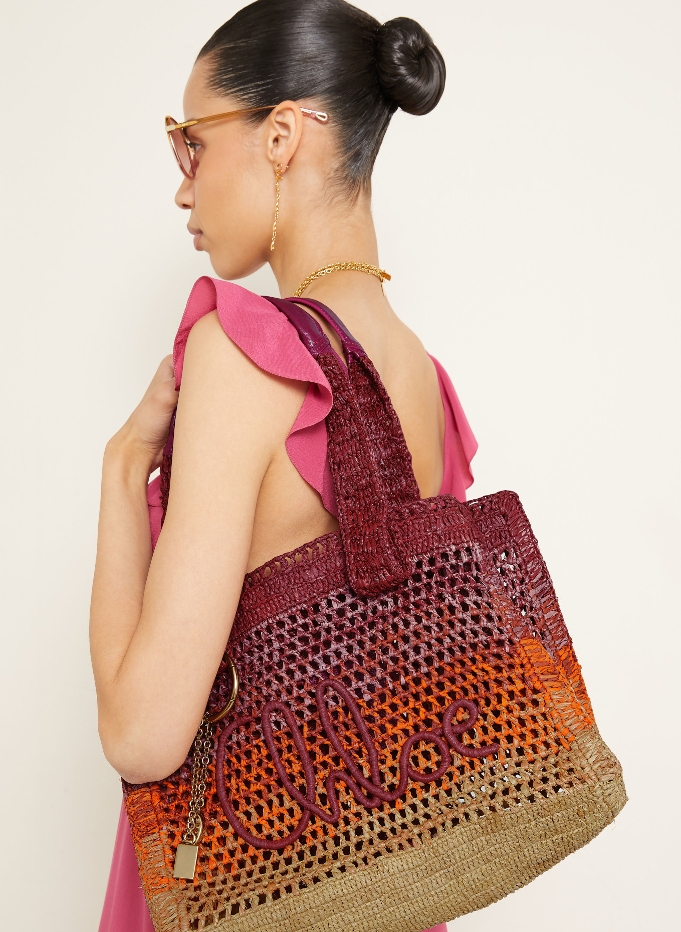 Chloé Shopper SUMMER BANANA: Multicolor Orange 1