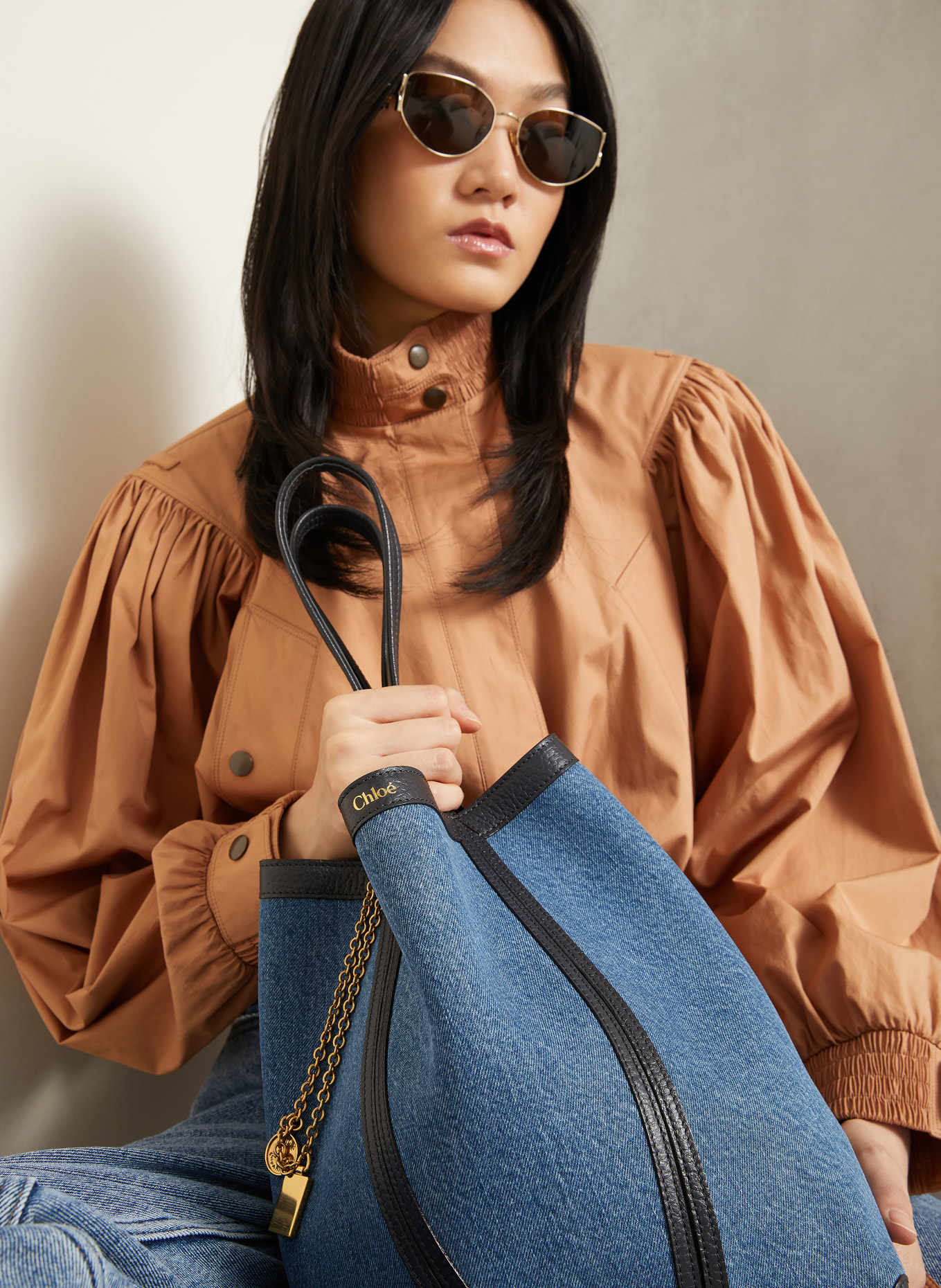 Chloé Shopper SPIN: Ashes Blue
