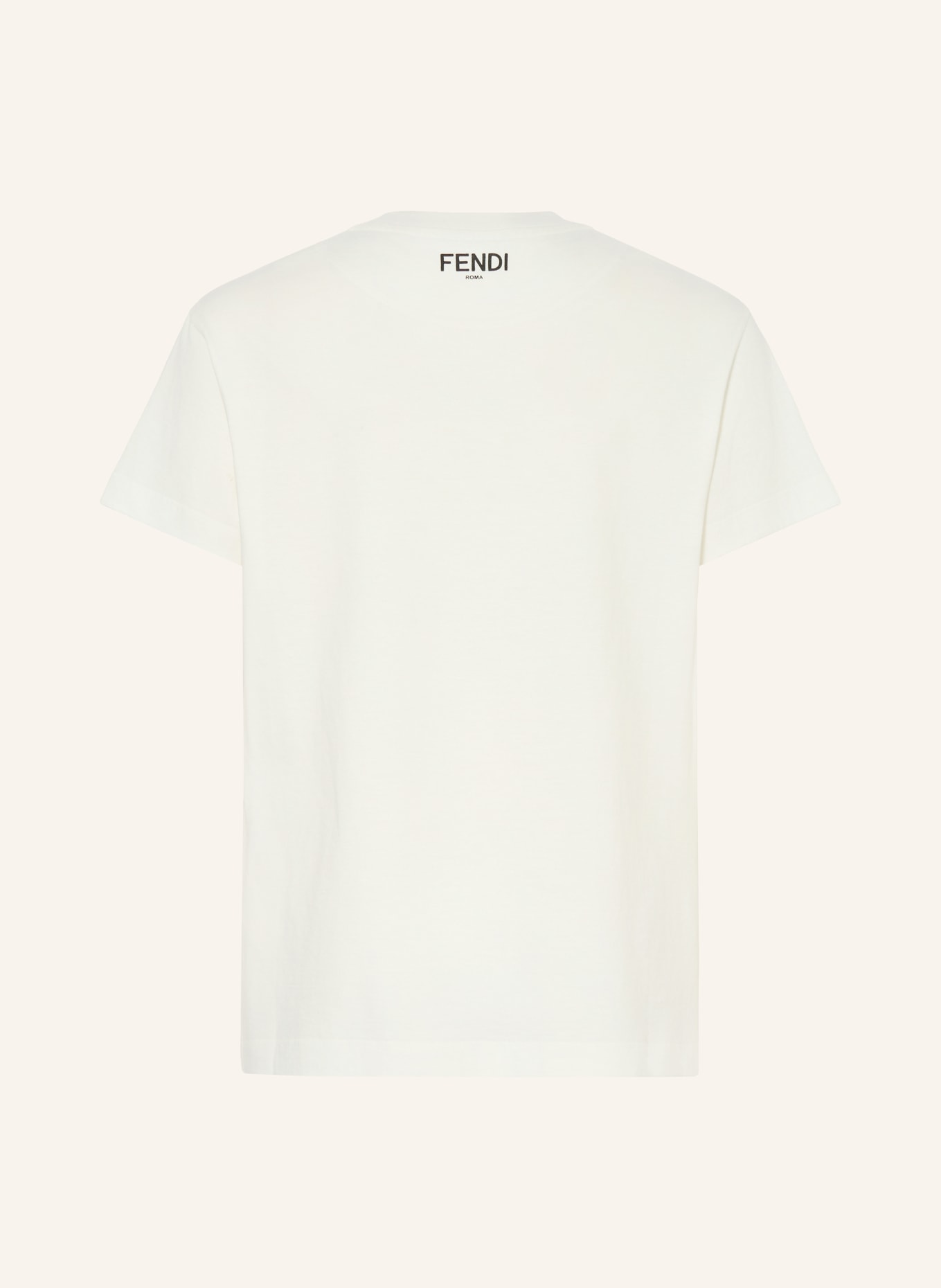 FENDI T-Shirt: WEISS / ROSA / TÜRKIS