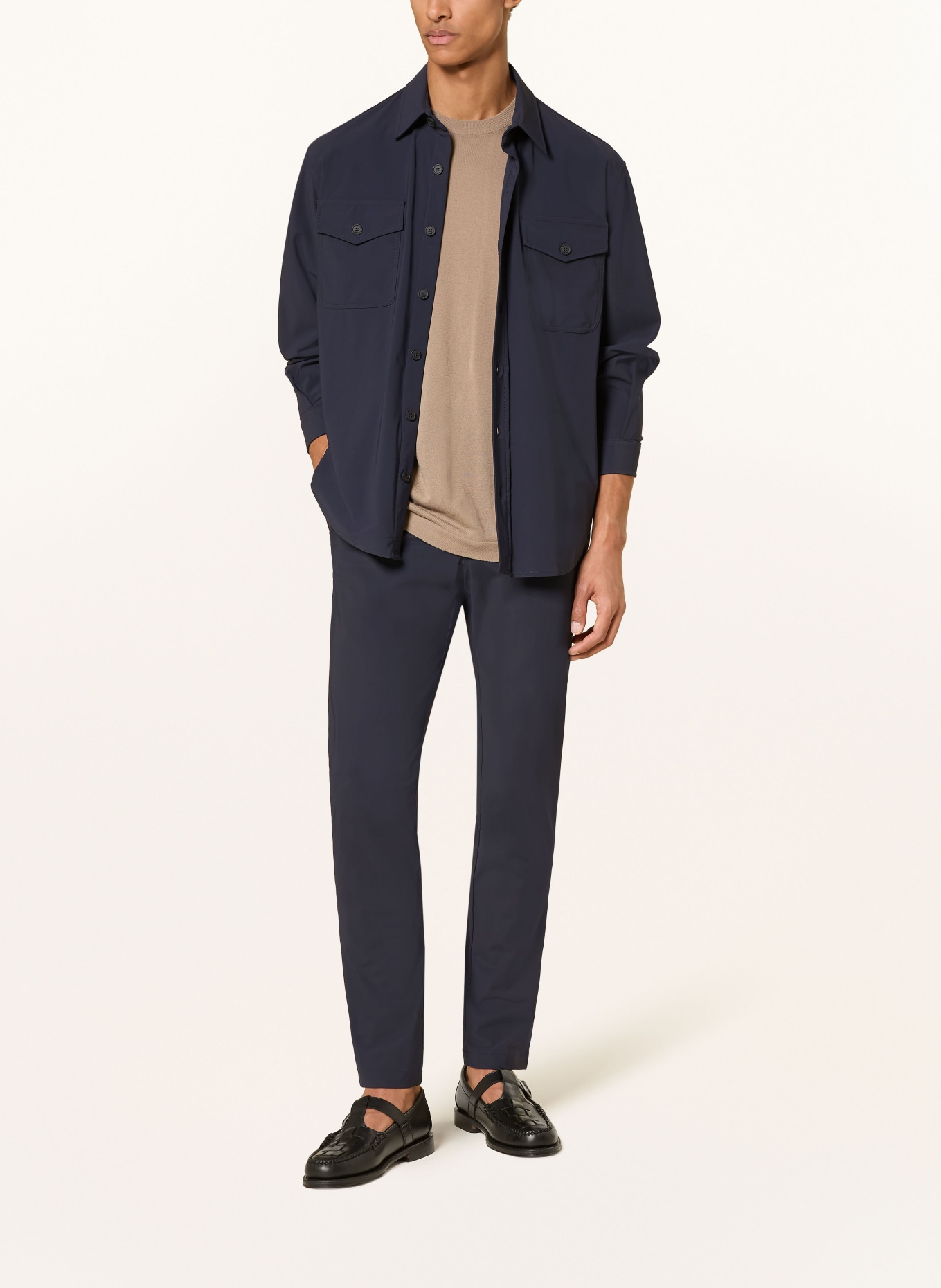 CRUNA Chino SOLFERINO Slim Fit: DONKERBLAUW