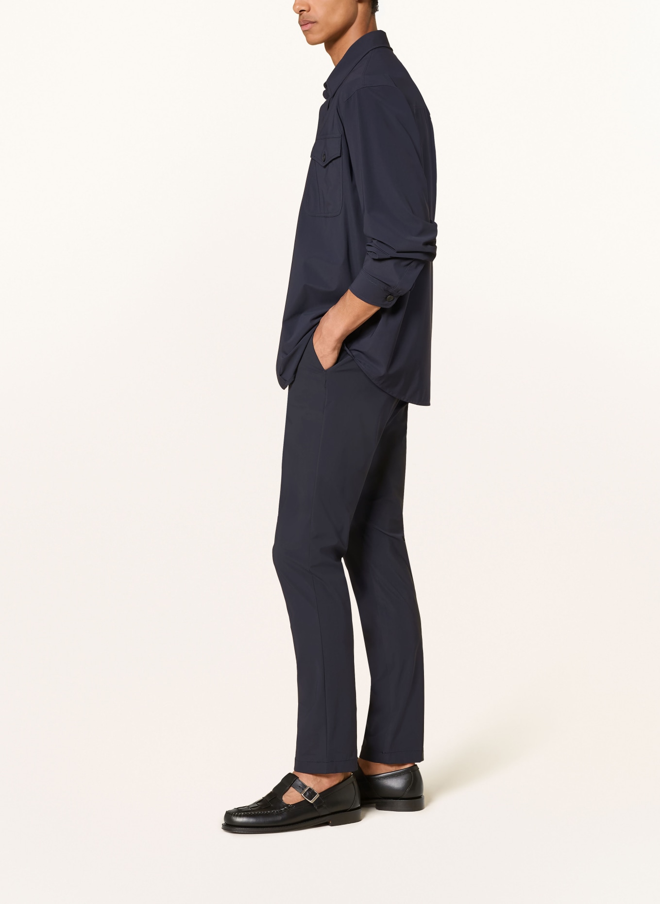 CRUNA Chino SOLFERINO Slim Fit: DONKERBLAUW