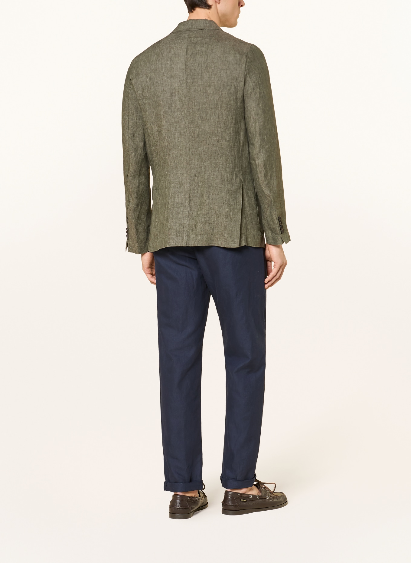 CRUNA Leinensakko TRIBECA Slim Fit: OLIV