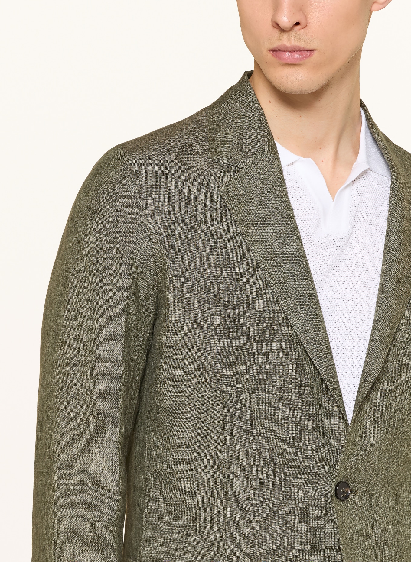 CRUNA Leinensakko TRIBECA Slim Fit: OLIV