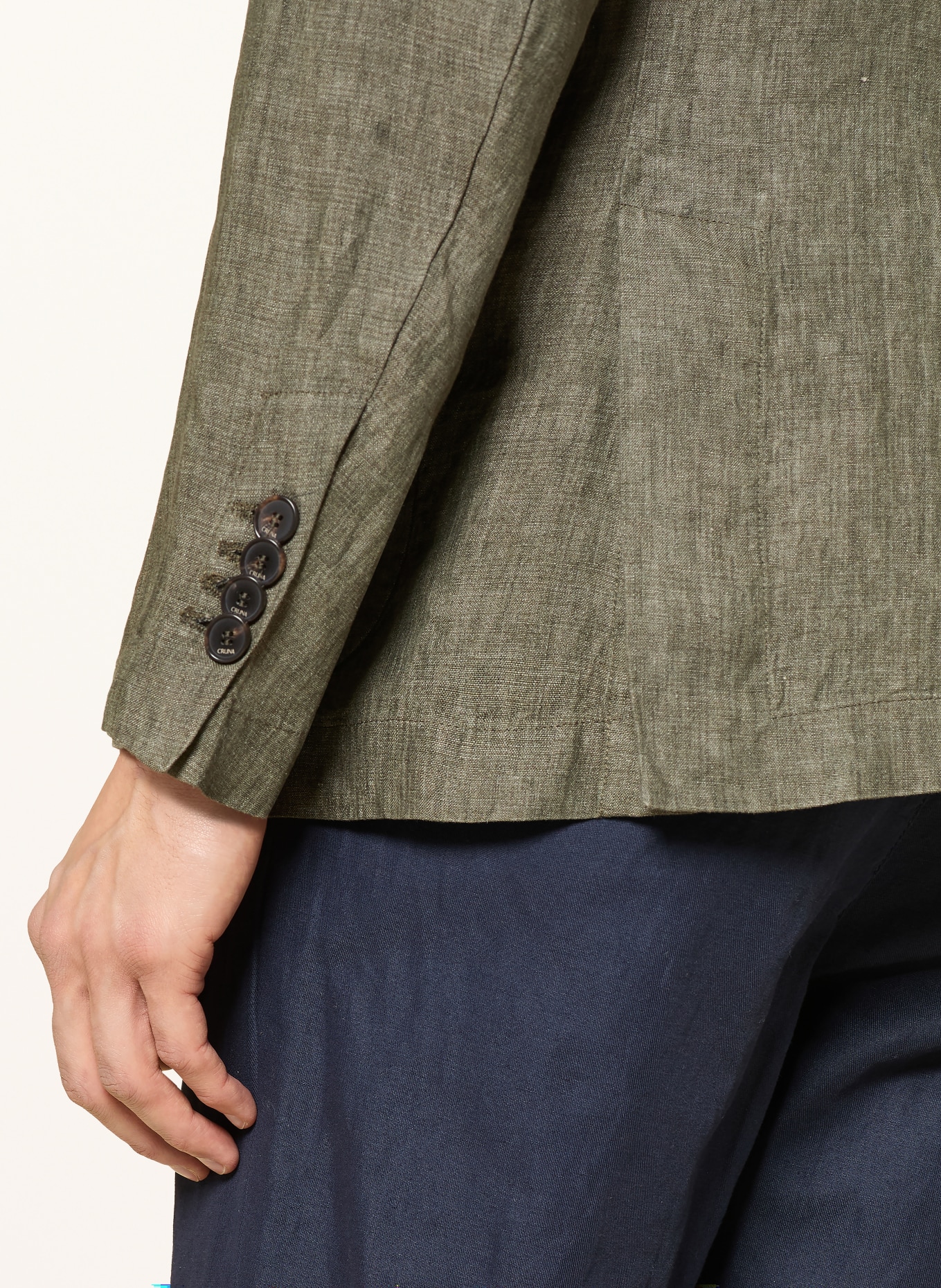 CRUNA Leinensakko TRIBECA Slim Fit: OLIV