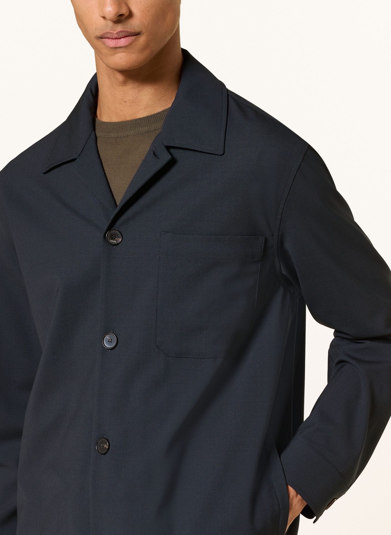 CRUNA Overshirt CARDIFF: DONKERBLAUW