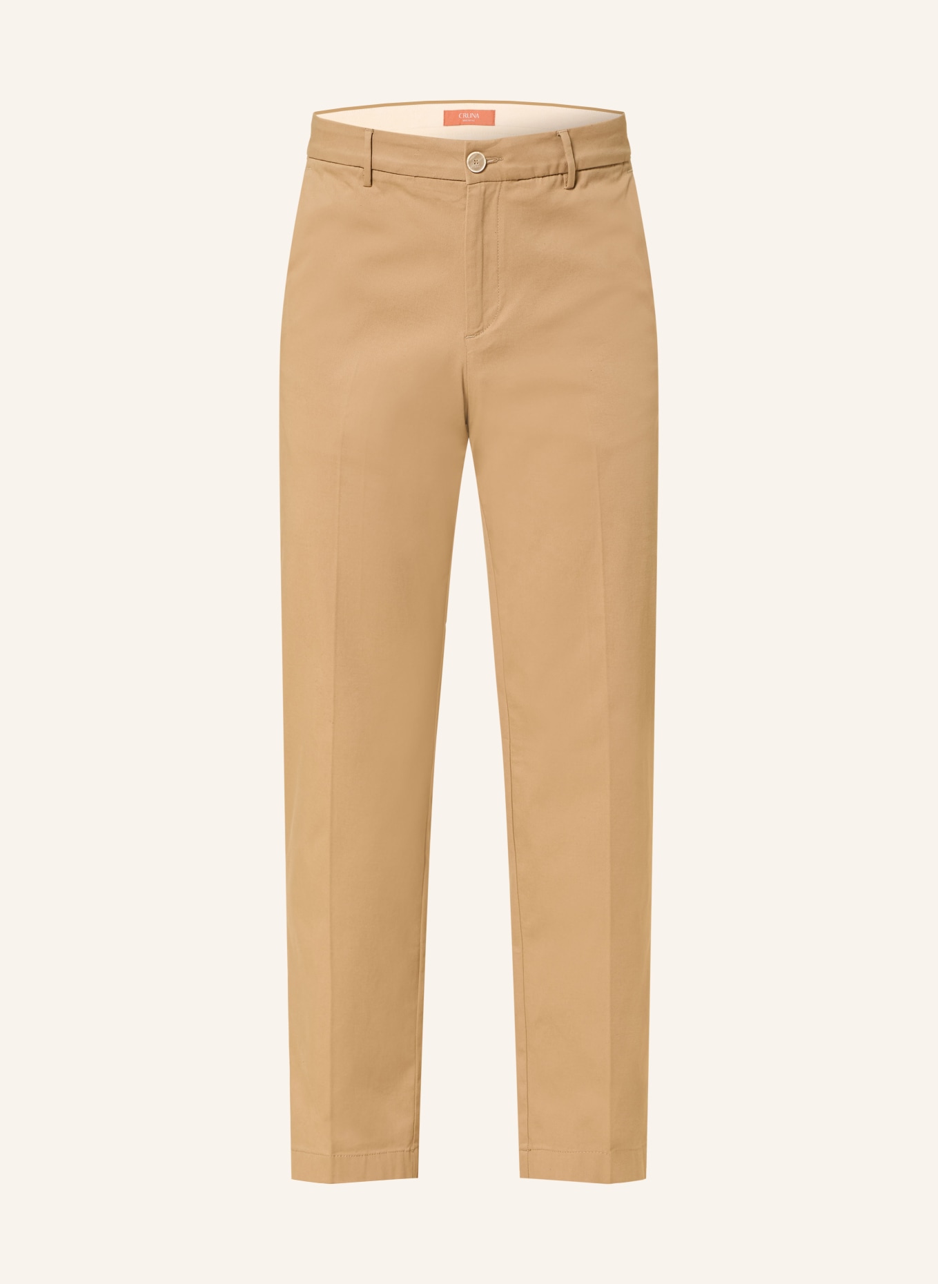 CRUNA Chino MIDTOWN o regularnym kroju: CAMELOWY