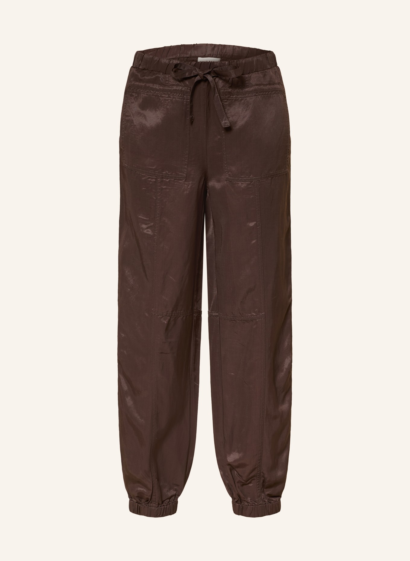 OPUS PANTS Hose MUCIA im Jogging-Stil: DUNKELBRAUN