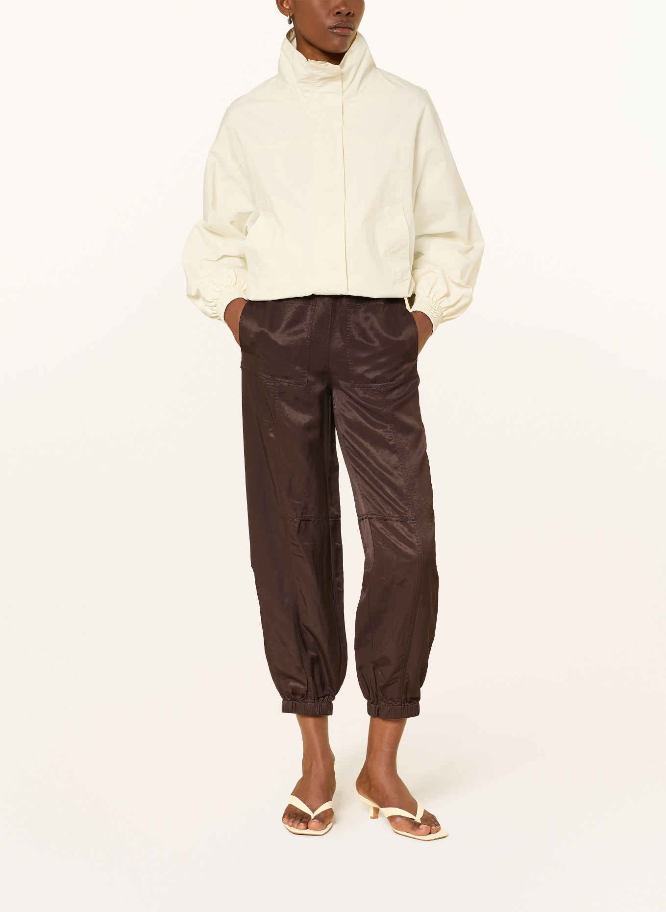 OPUS PANTS Hose MUCIA im Jogging-Stil: DUNKELBRAUN