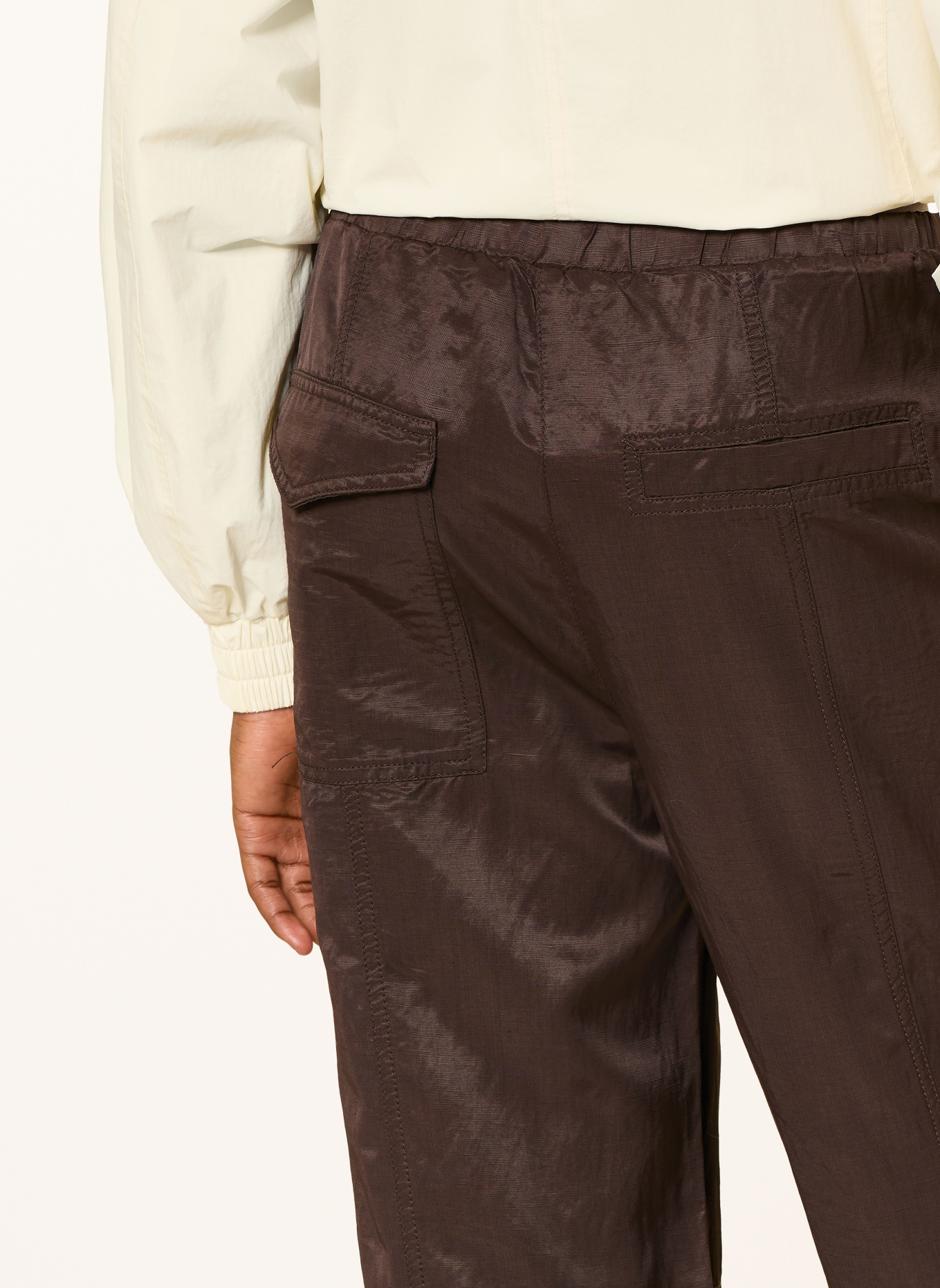 OPUS PANTS Hose MUCIA im Jogging-Stil: DUNKELBRAUN