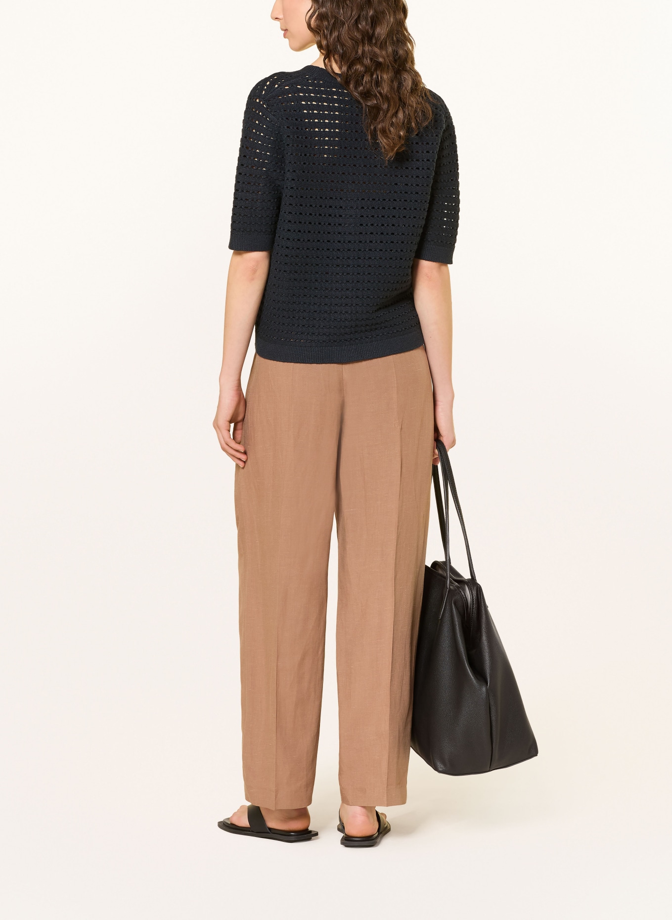 OPUS PANTS Spodnie MOIRA: BRĄZOWY