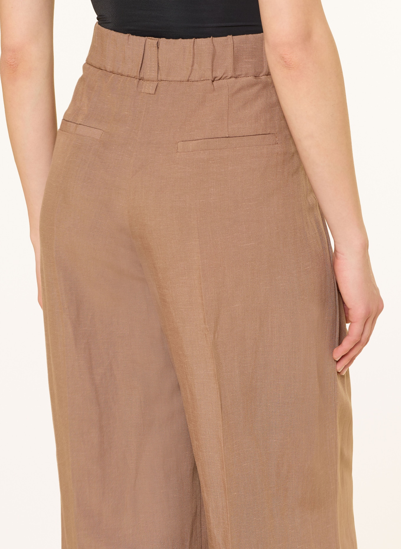 OPUS PANTS Spodnie MOIRA: BRĄZOWY