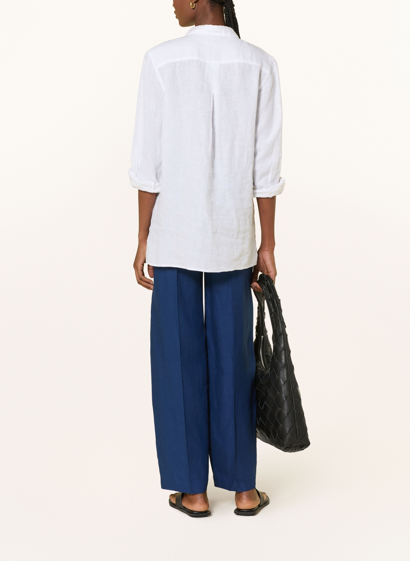 OPUS PANTS Kalhoty MOIRA: TMAVĚ MODRÁ