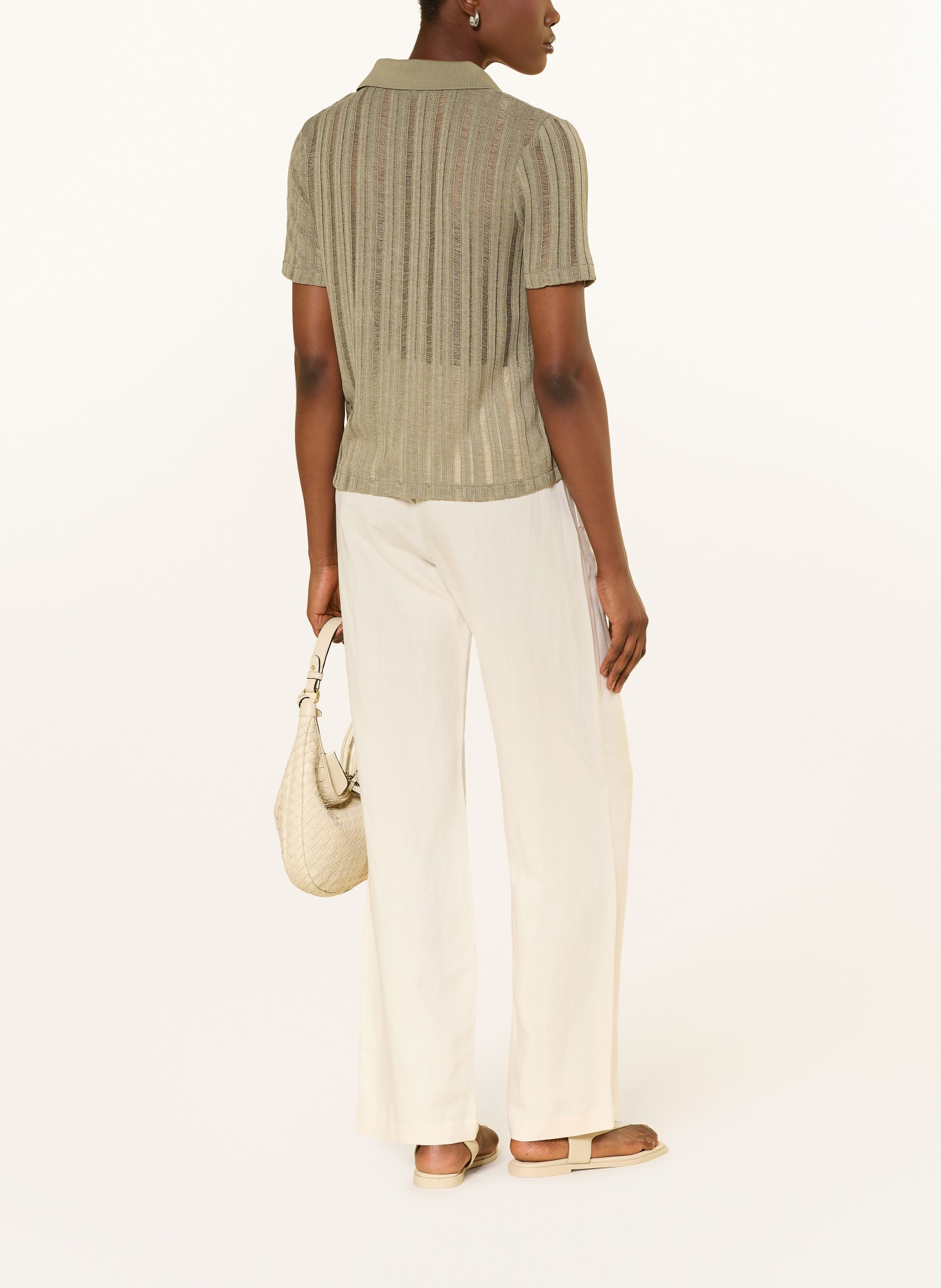 OPUS PANTS Marlenehose MALOTTA: ECRU