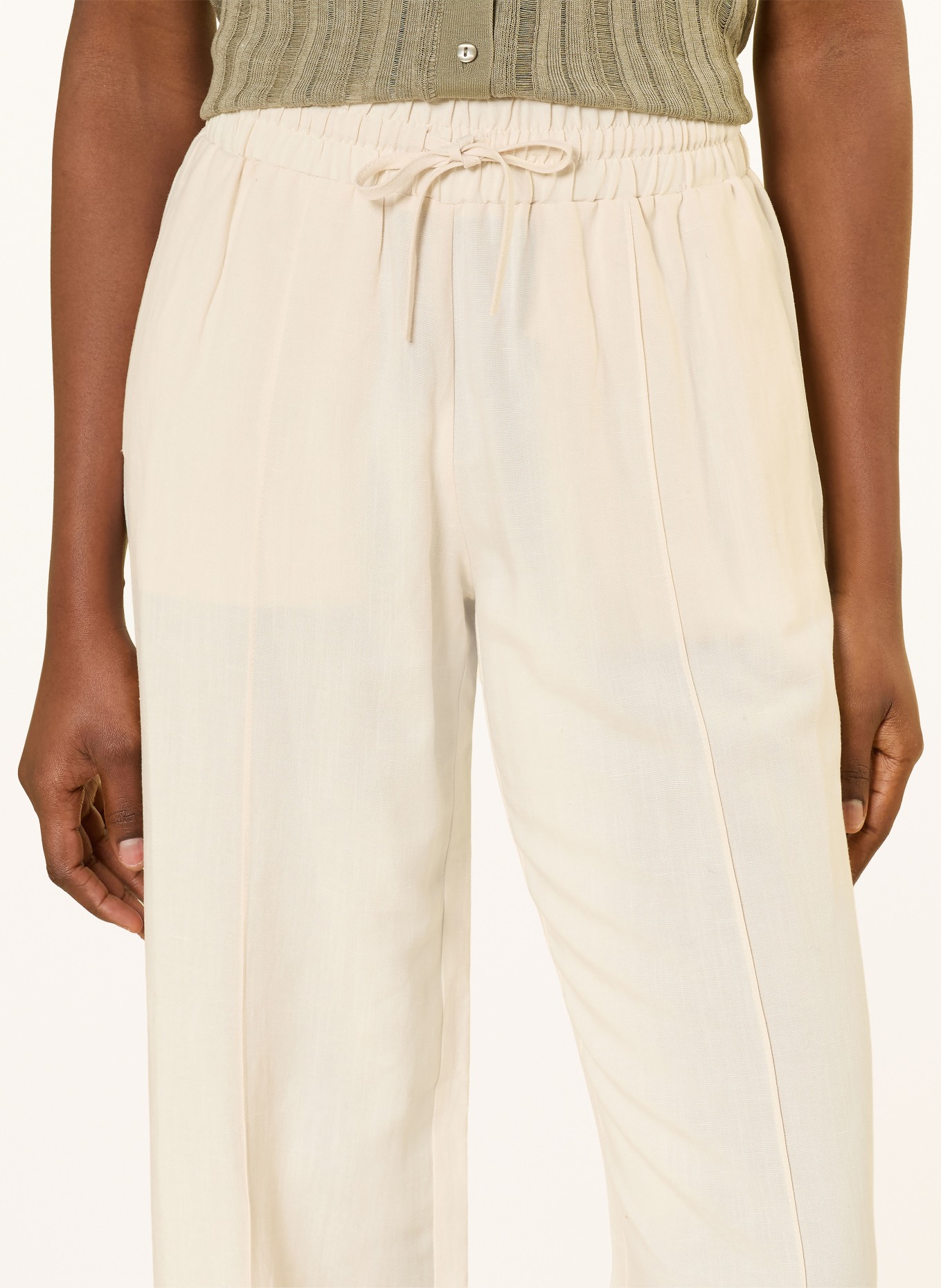 OPUS PANTS Marlenehose MALOTTA: ECRU