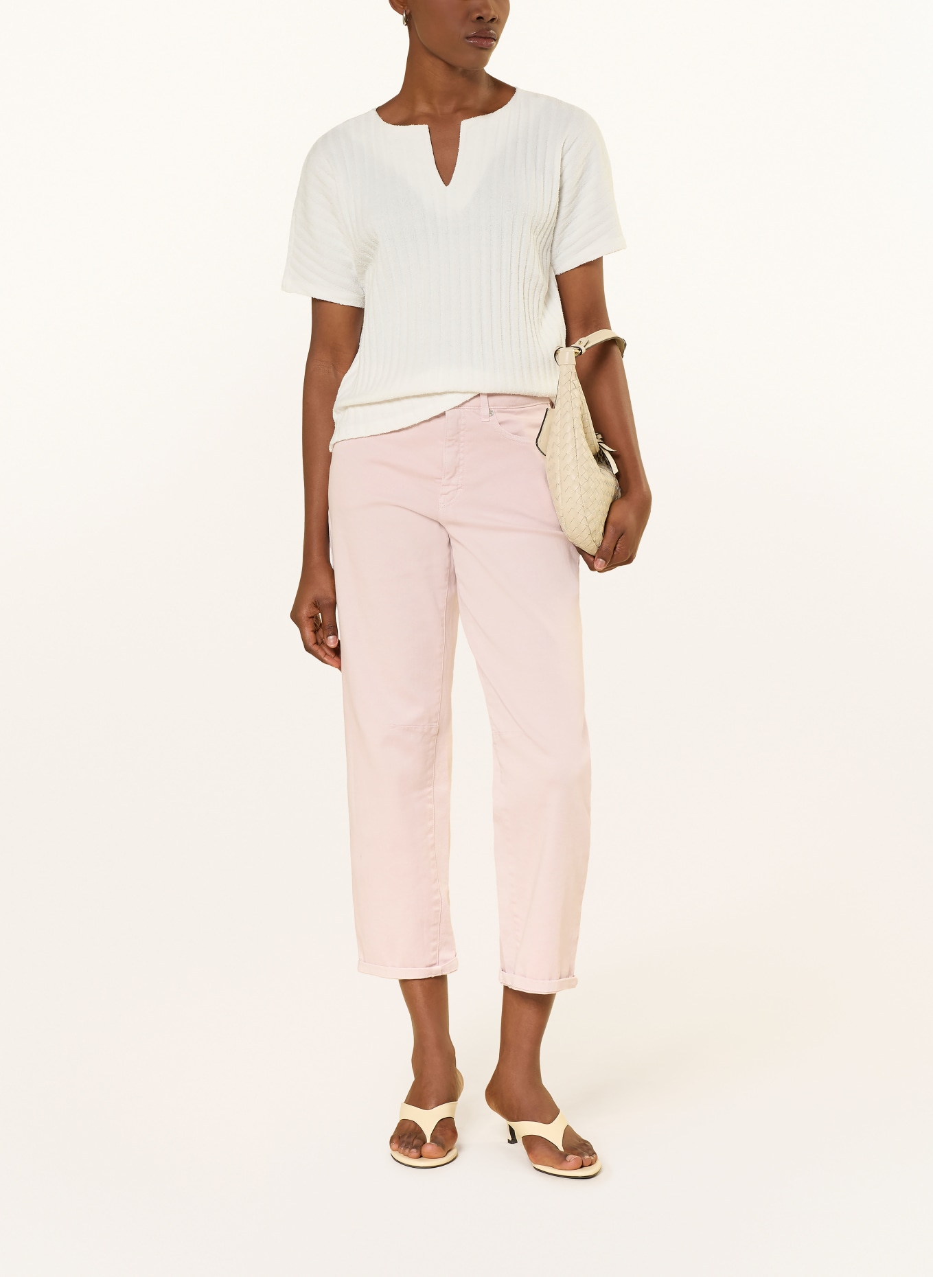 OPUS PANTS MELLY Cropped Jeans: ROSE