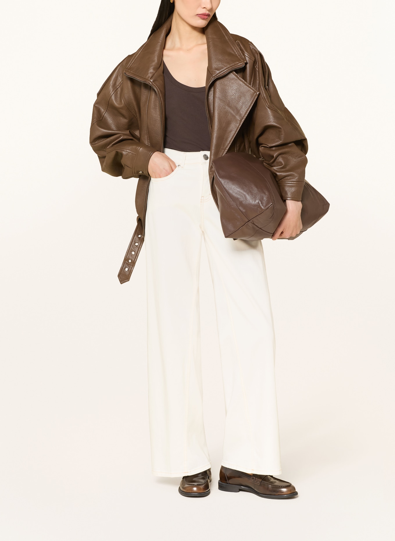 OPUS PANTS Wide-Leg Jeans MELLY GLOOM: 1004 MILK