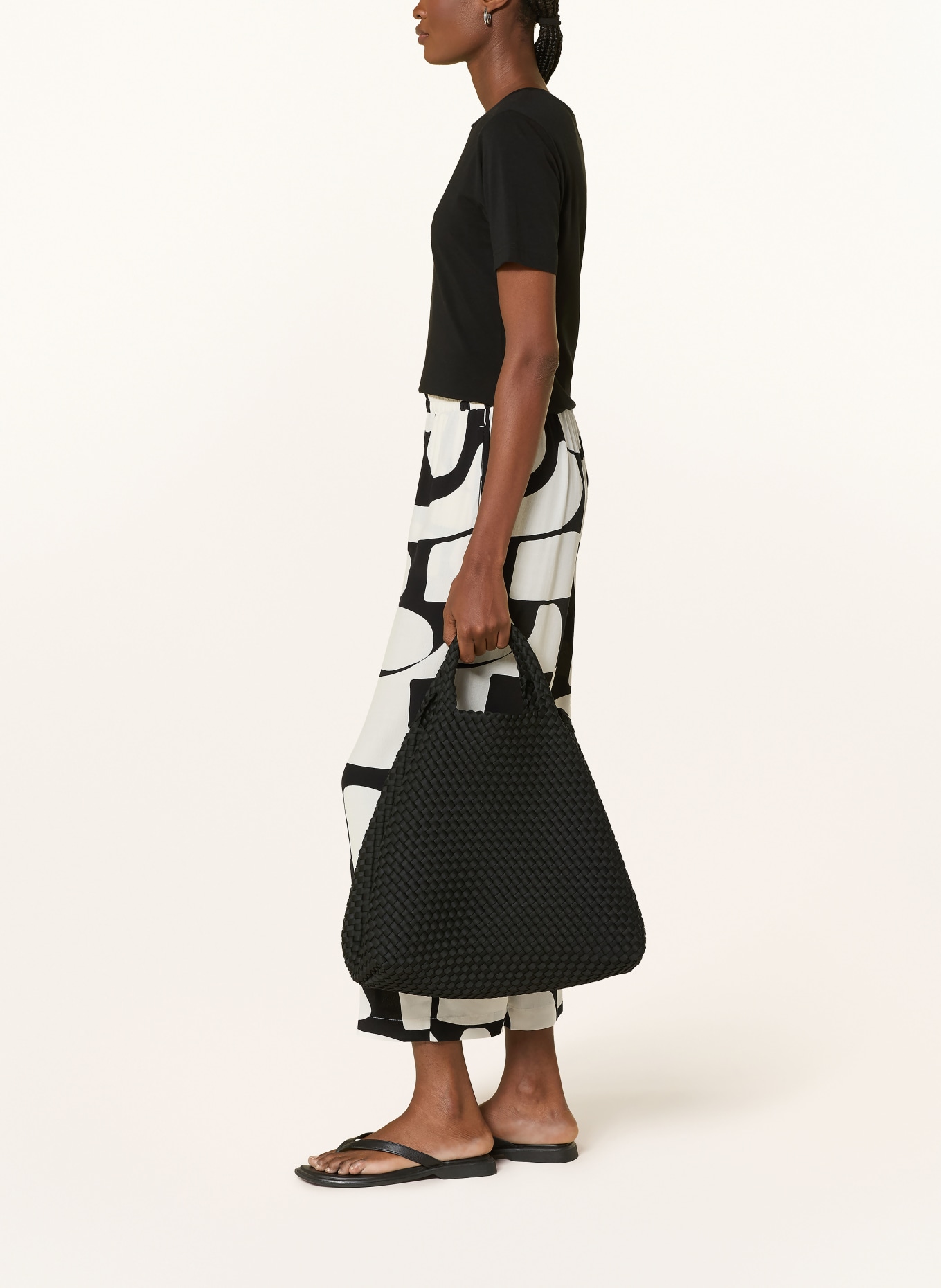 OPUS PANTS Culotte MALOTTA: SORT / HVID