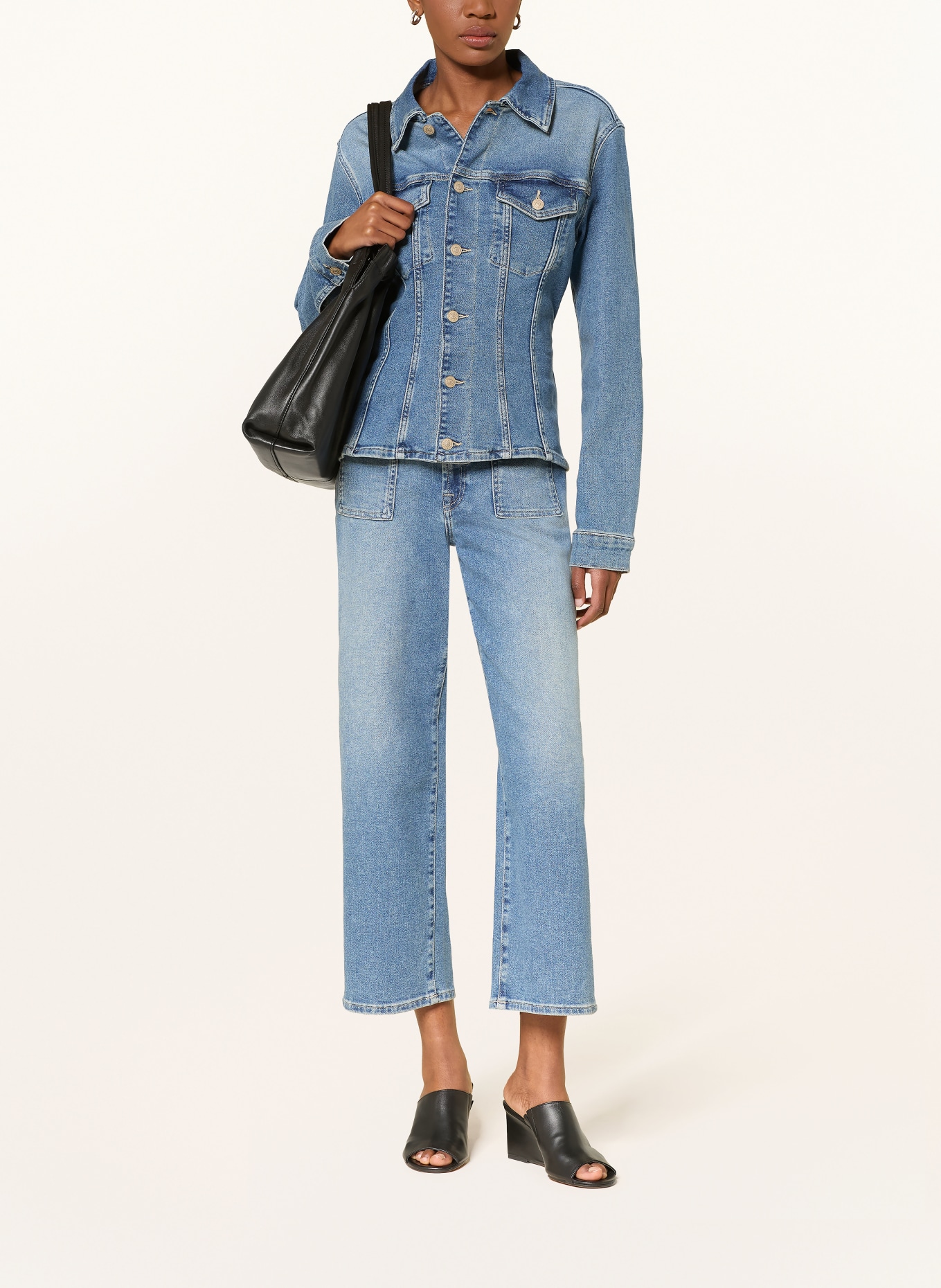 7 for all mankind Straight Jeans STOVEPIPE VINTAGE STRAIGHT ANKLE: 3NQ AQUASHADE