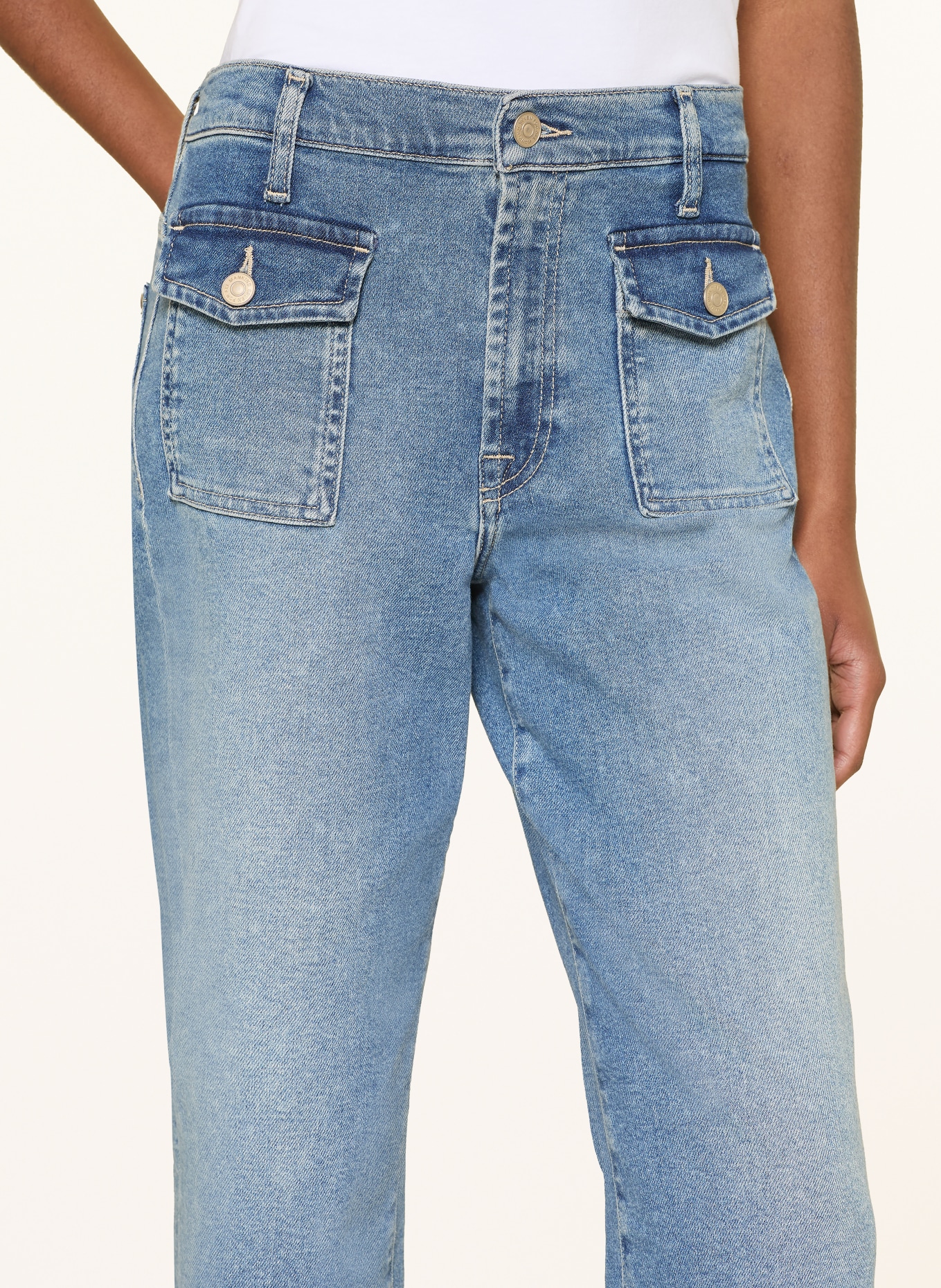 7 for all mankind Straight Jeans STOVEPIPE VINTAGE STRAIGHT ANKLE: 3NQ AQUASHADE