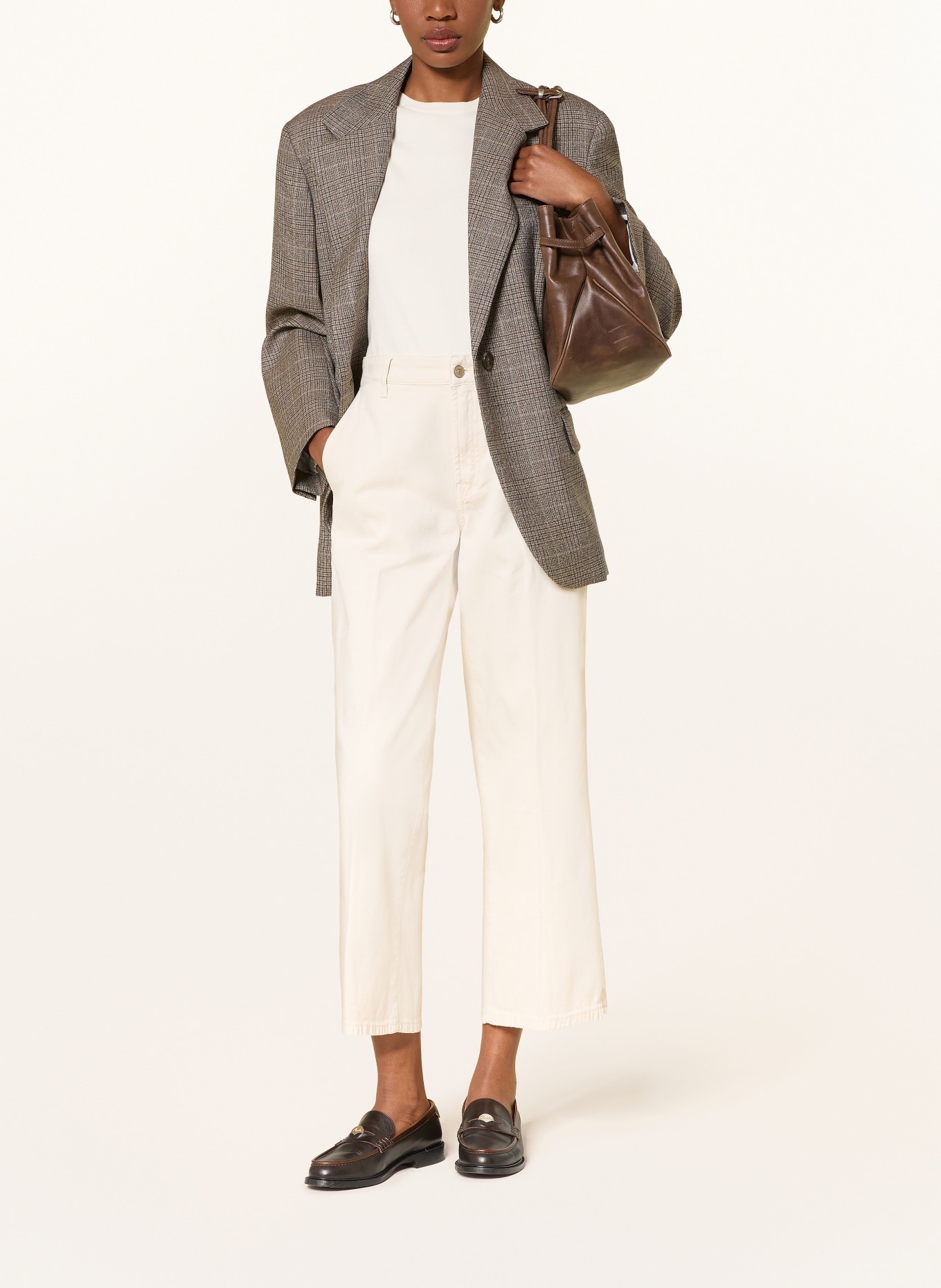 7 for all mankind Rovné džíny STOVEPIPE: 3O7 COMFORT TWILL ECRU