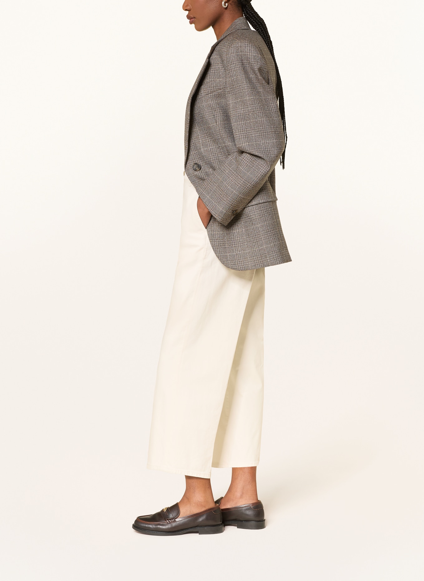 7 for all mankind Rovné džíny STOVEPIPE: 3O7 COMFORT TWILL ECRU