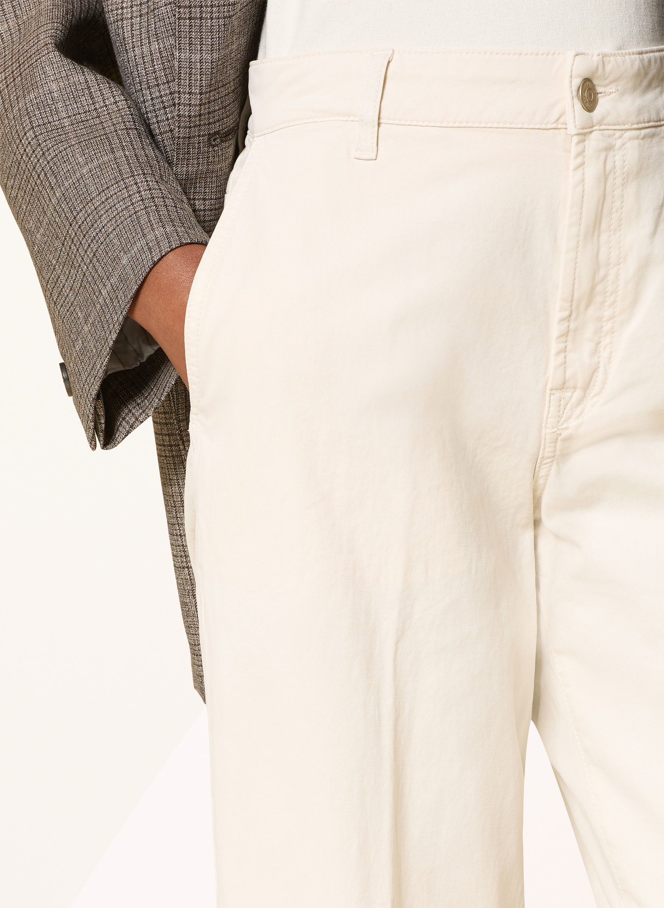 7 for all mankind Rovné džíny STOVEPIPE: 3O7 COMFORT TWILL ECRU