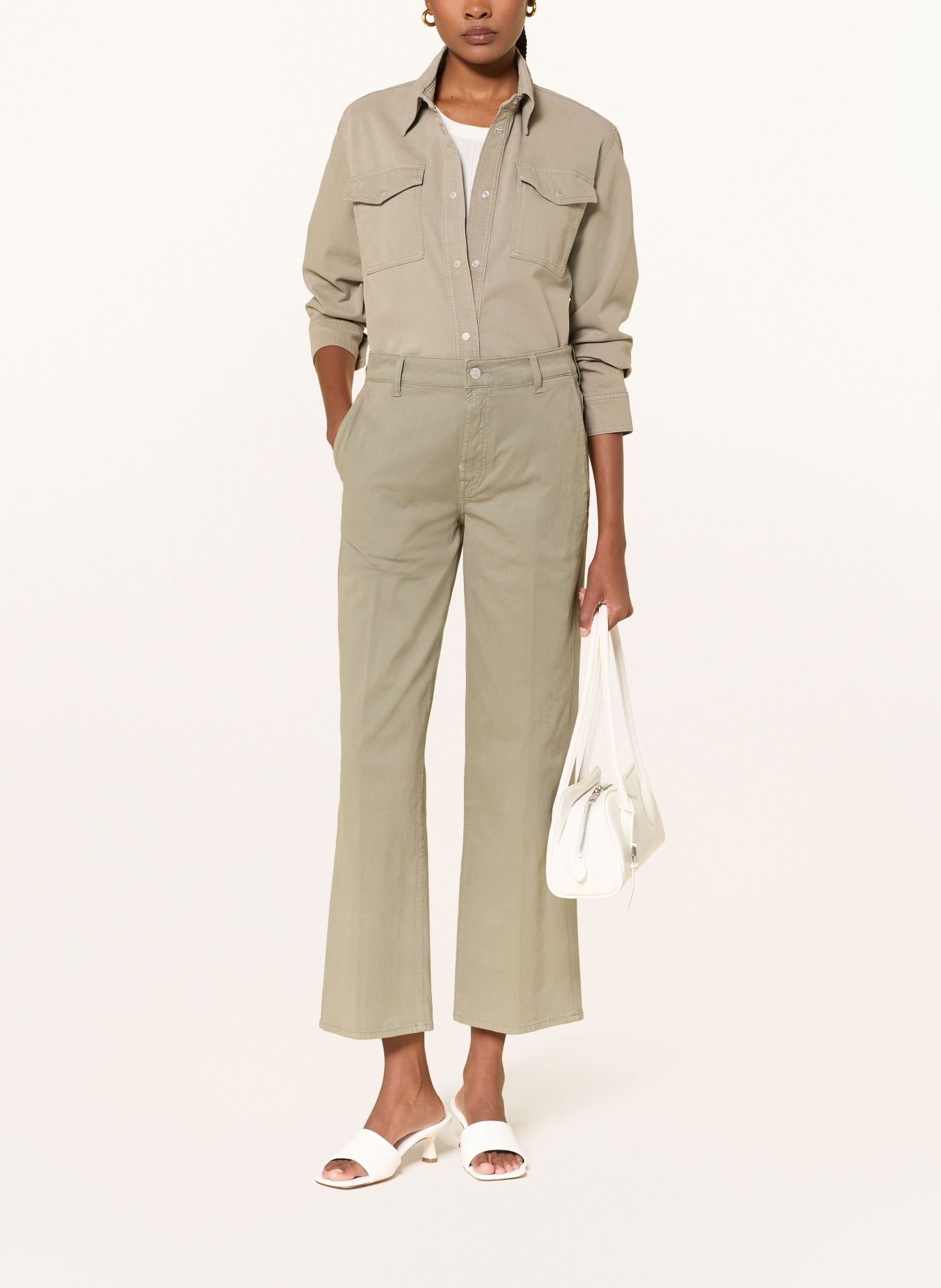 7 for all mankind Rechte jeans STOVEPIPE STRAIGHT ANKLE: 3O8 COMFORT TWILL MILITARY