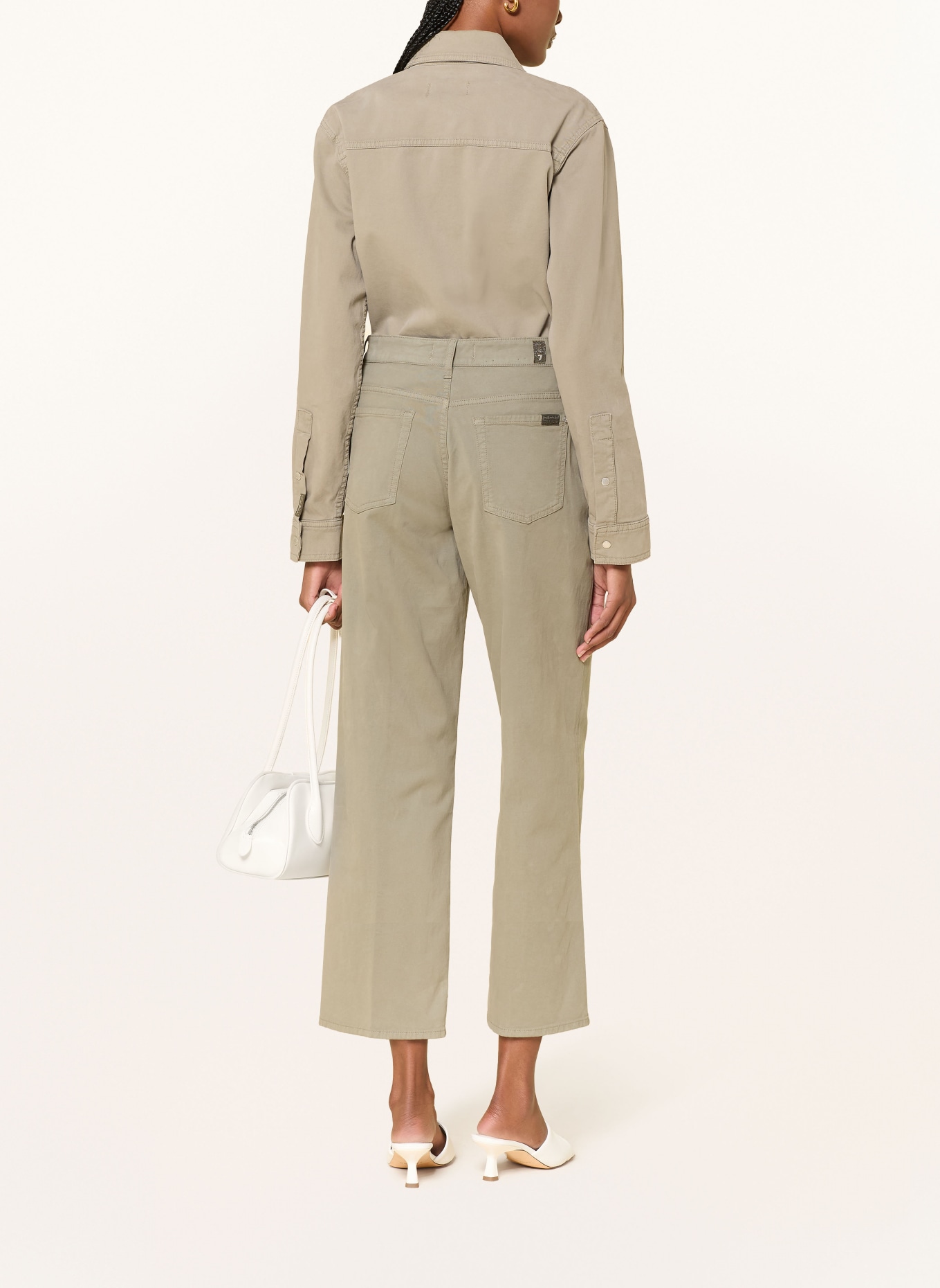 7 for all mankind Rechte jeans STOVEPIPE STRAIGHT ANKLE: 3O8 COMFORT TWILL MILITARY