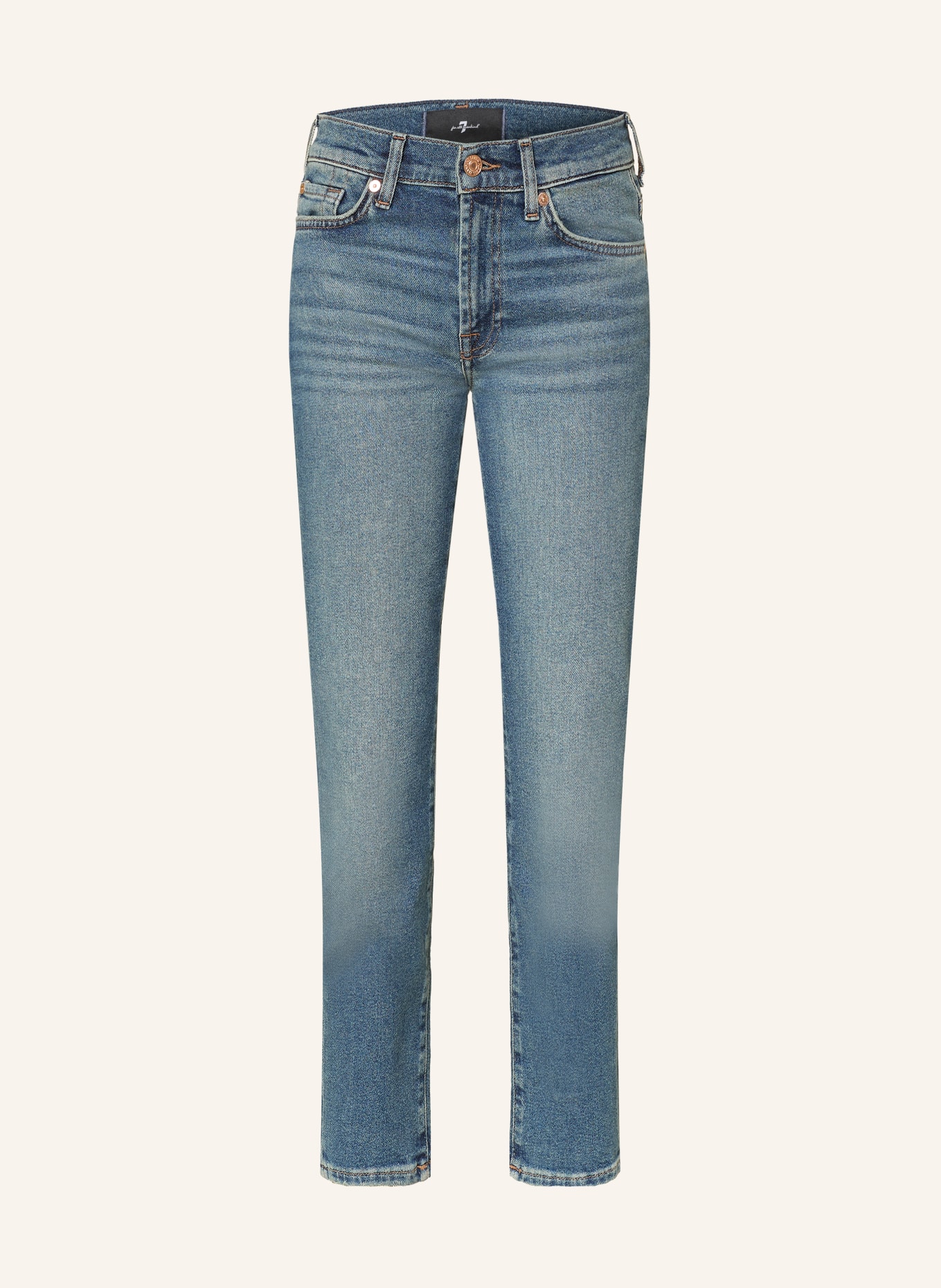 7 for all mankind ROXANNE ANKLE Skinny Jeans: SEA Sea Level