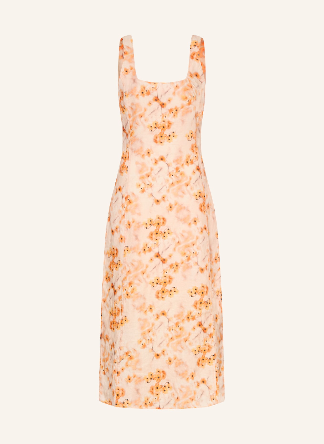 Marc O'Polo Lněné šaty s výřezy: ORANŽOVÁ